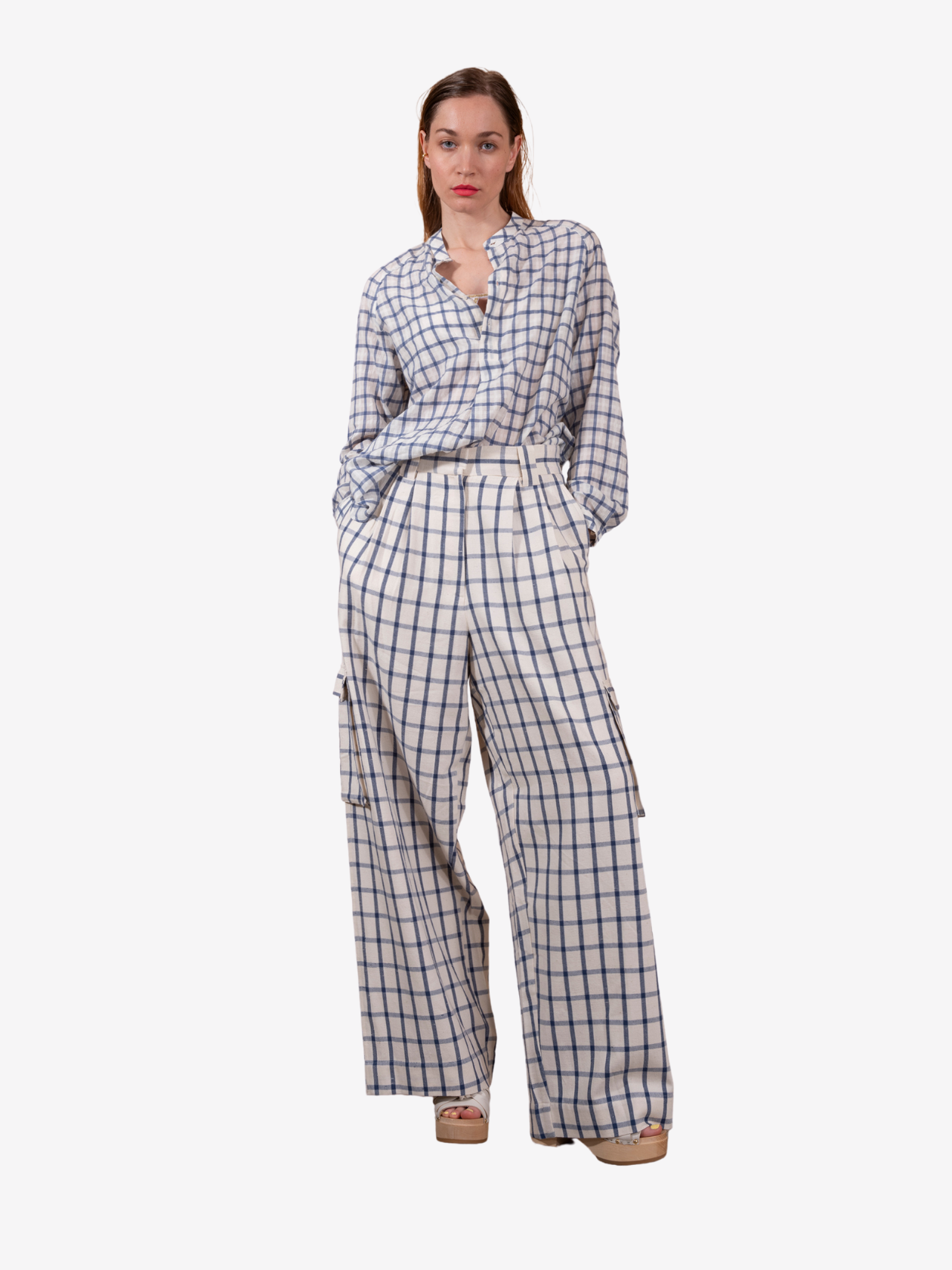 USHA Checked Cargo Pants