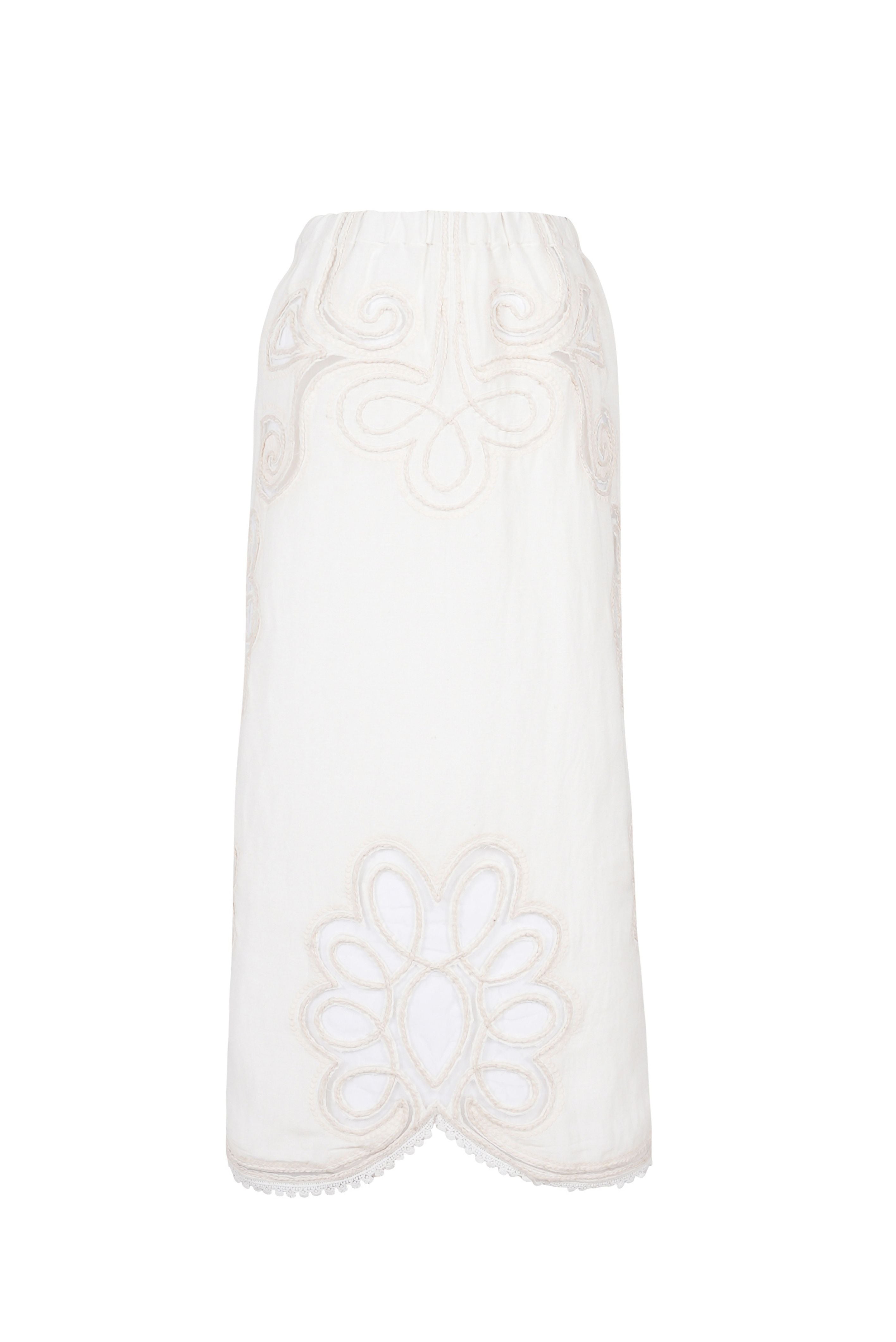 CARE white lace skirt