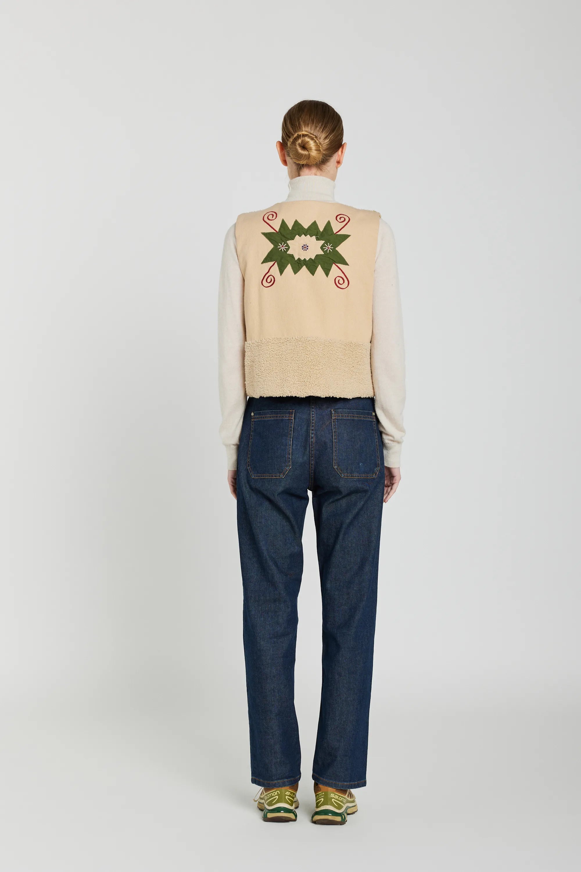 CHARLI cream embroidered bolero