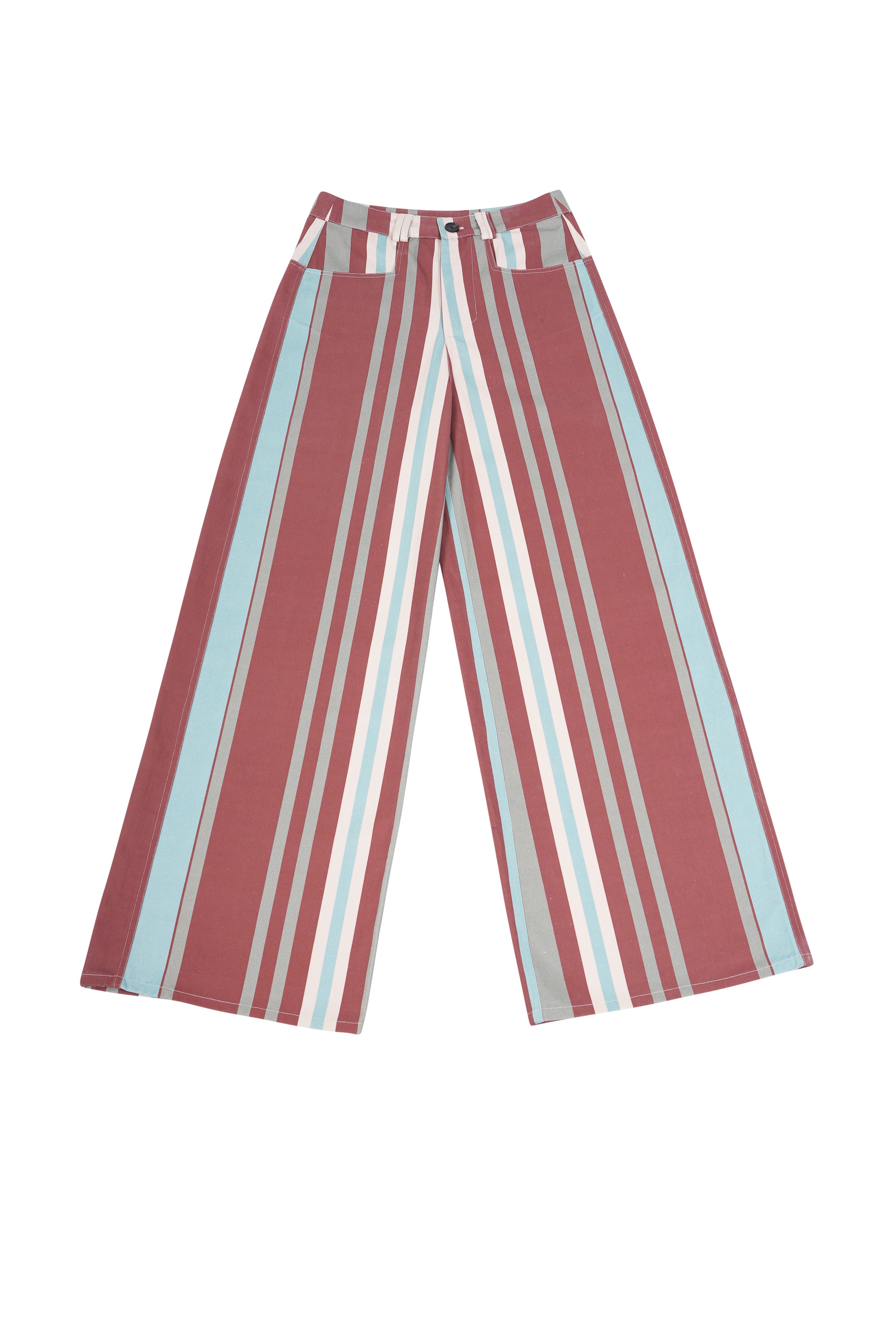 HAPPY blue striped pants