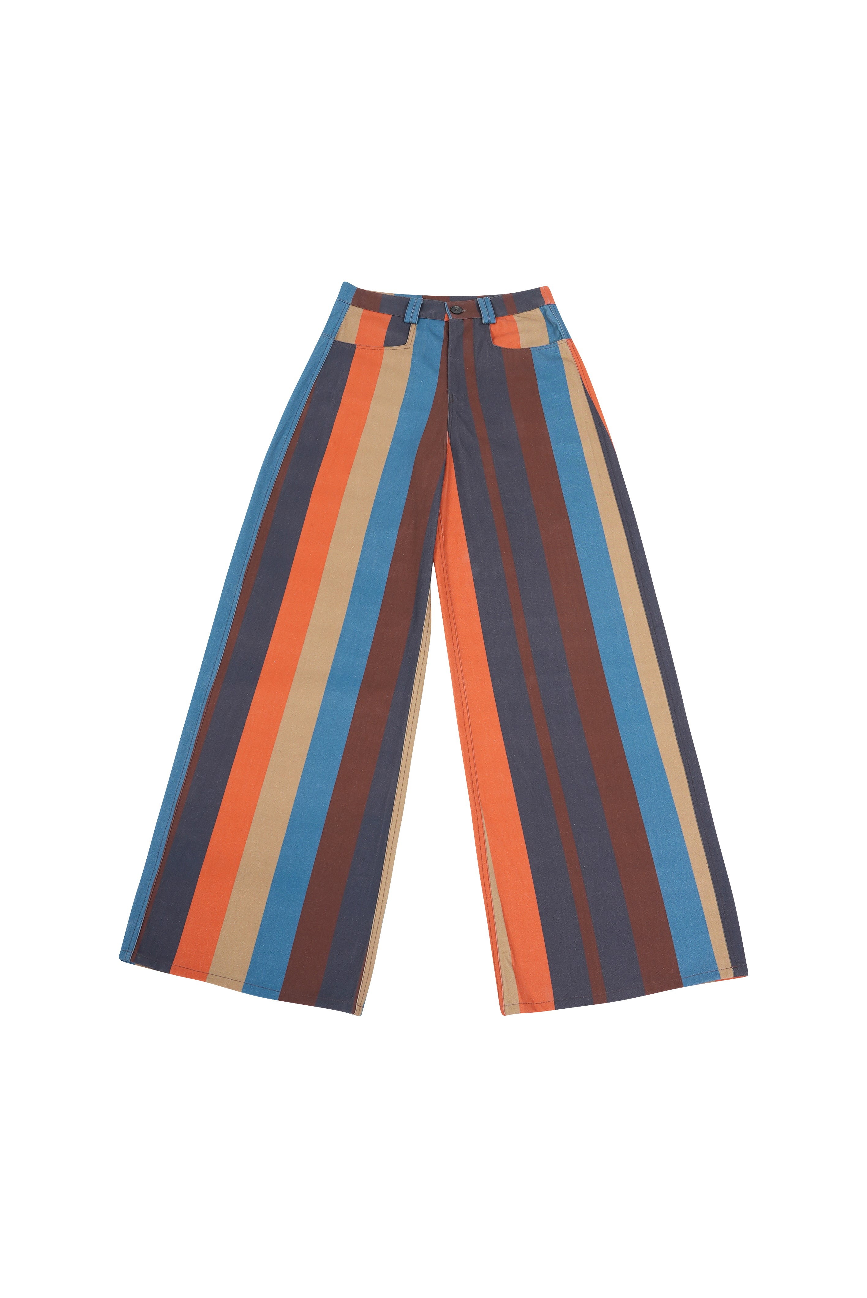 HAPPY orange striped pants