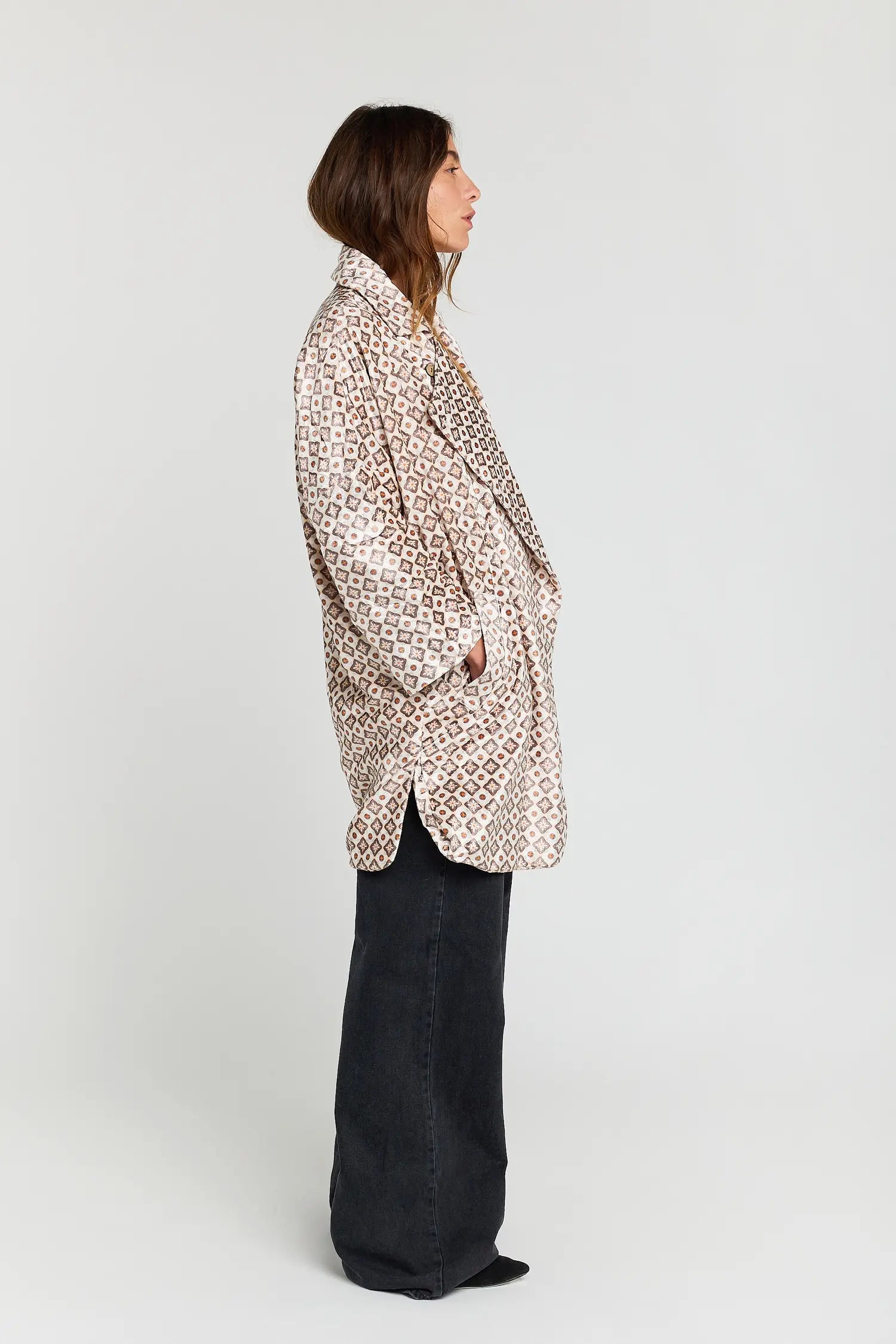 Manteau en velours beige SUCCESSFUL