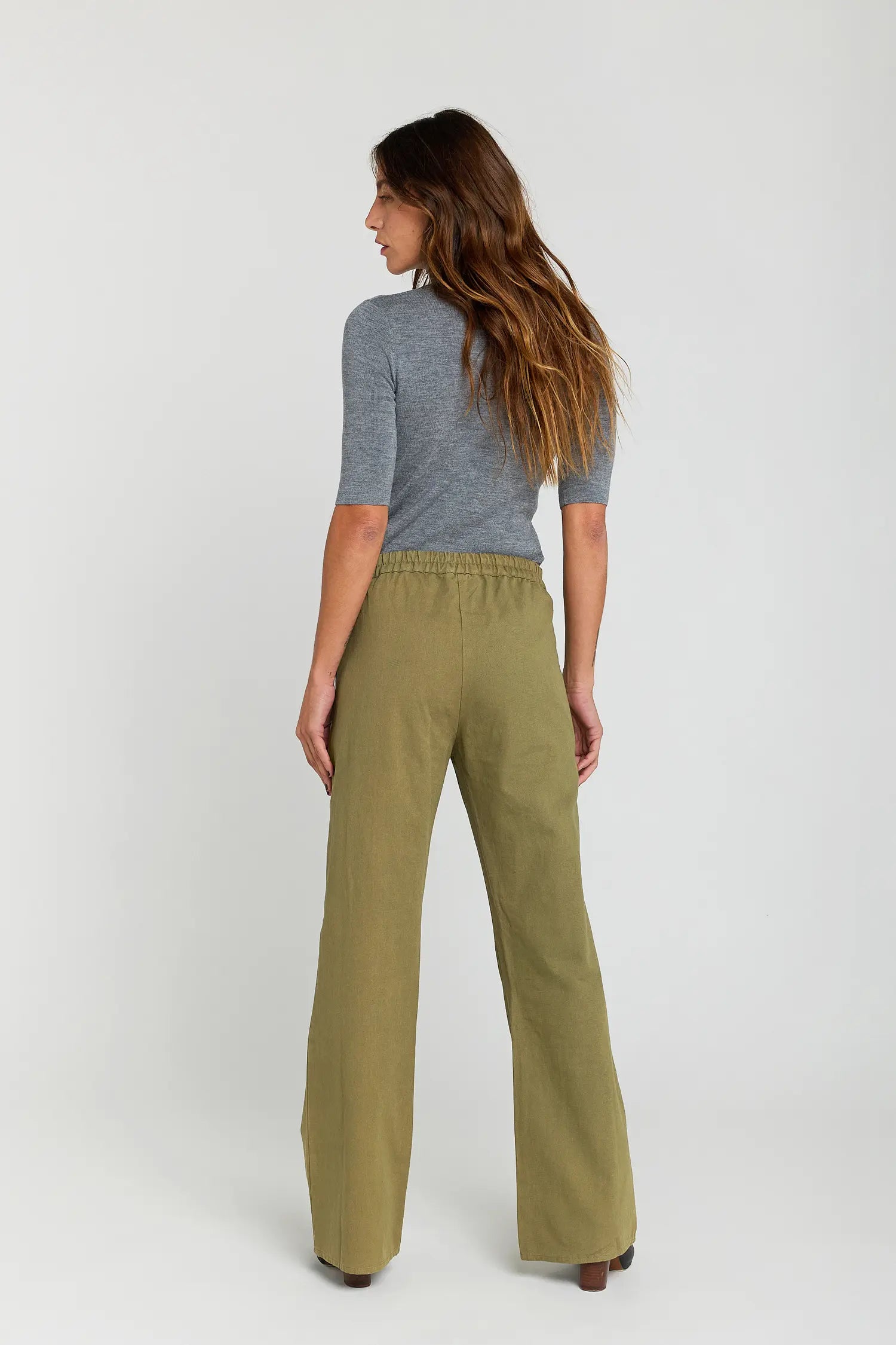 Pantalon brodé kaki EGO