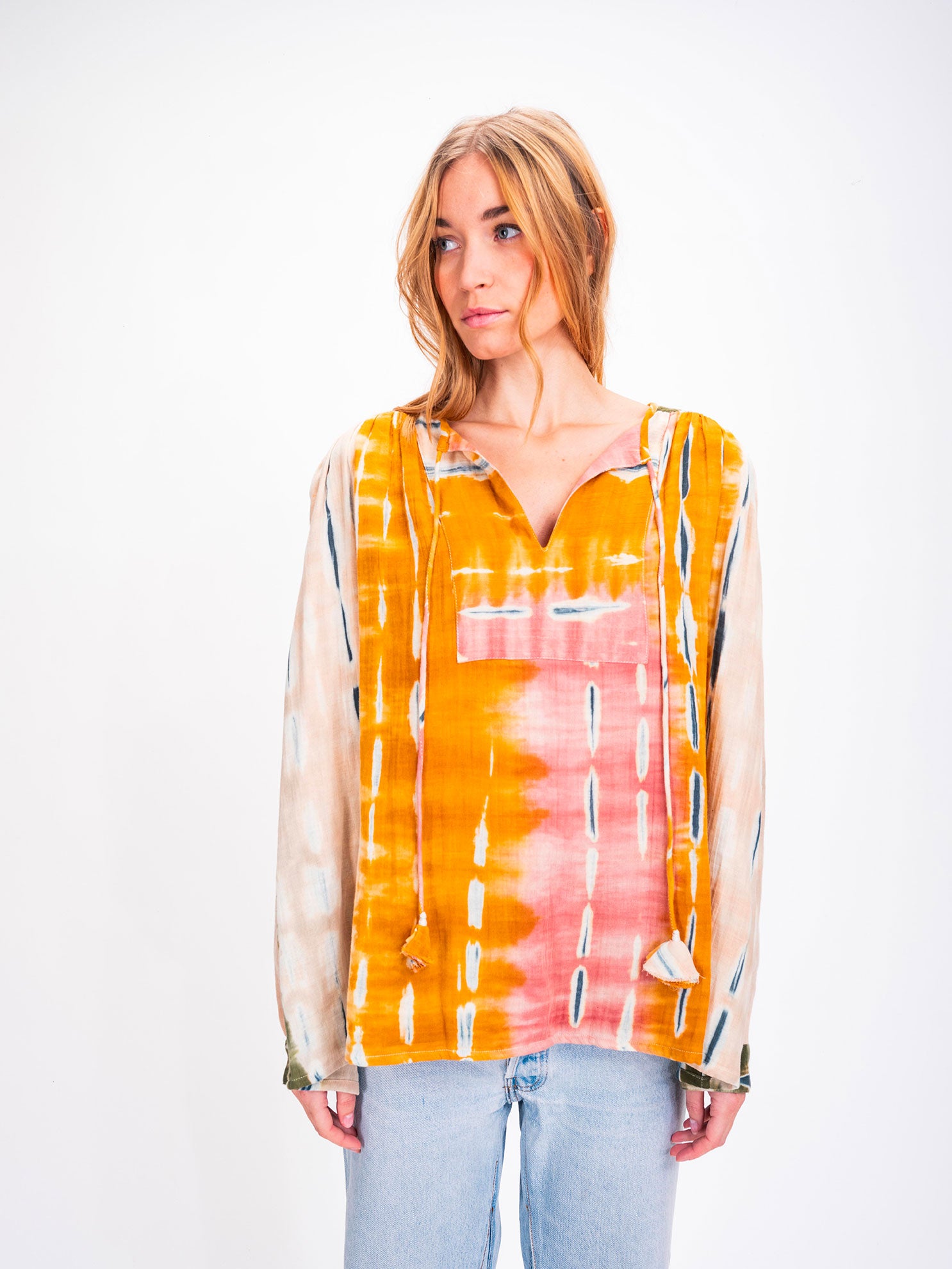 Blouse rose Tie and Dye