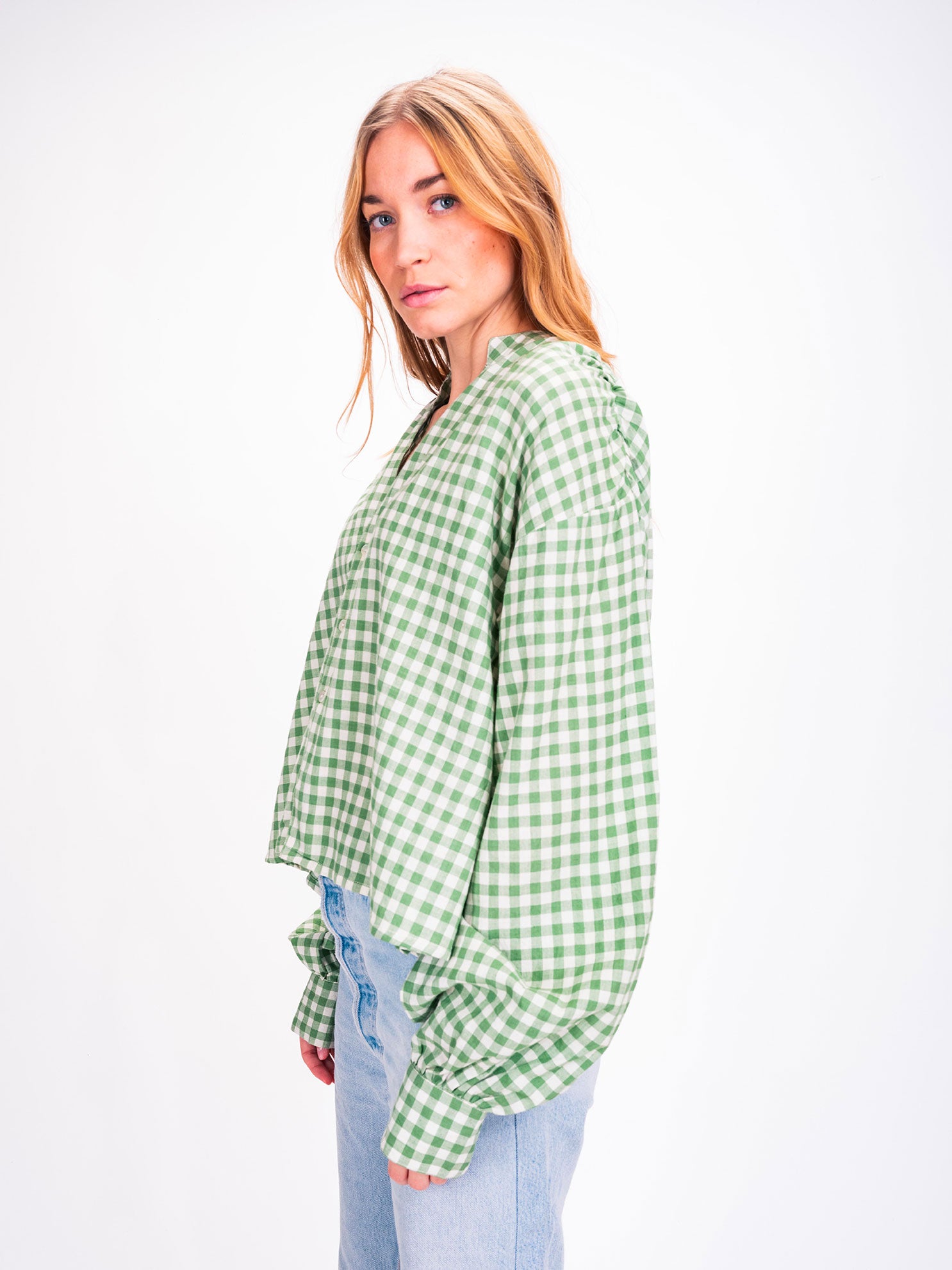 Chemise vichy vert Khadi