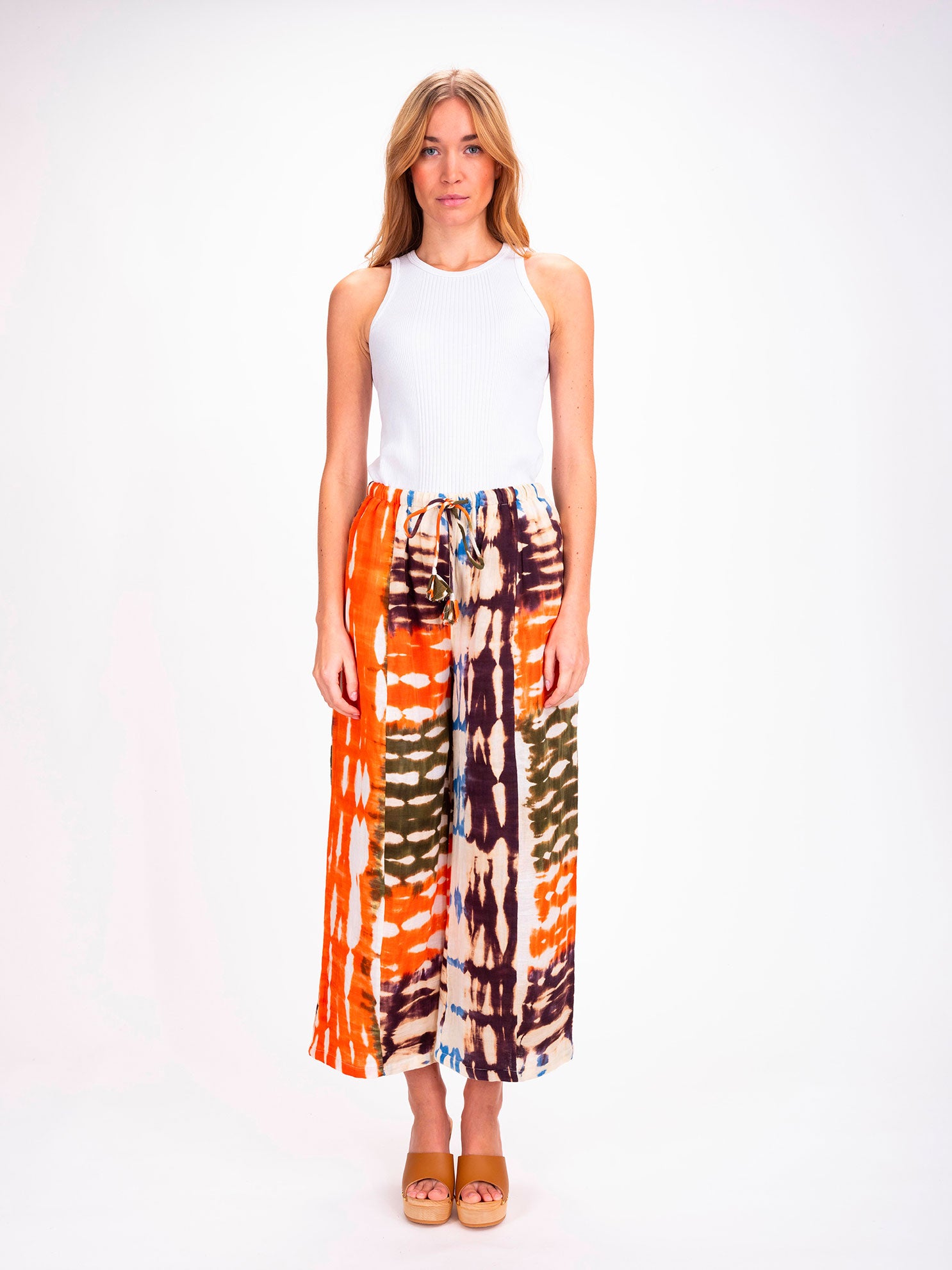 Pantalon orange Tie and Dye