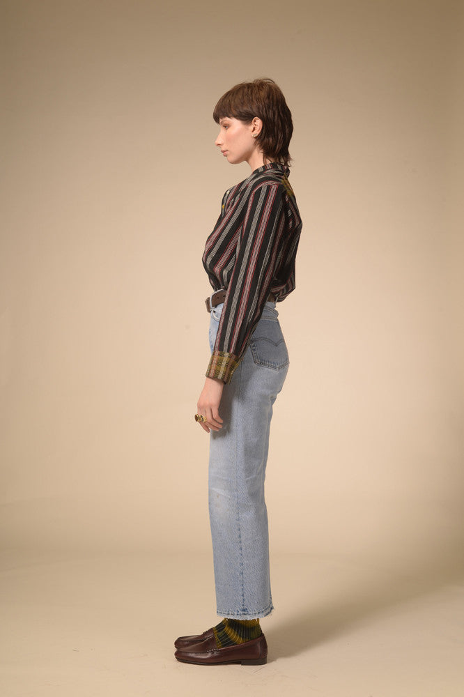 Jil black striped shirt