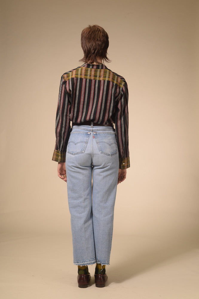Jil black striped shirt