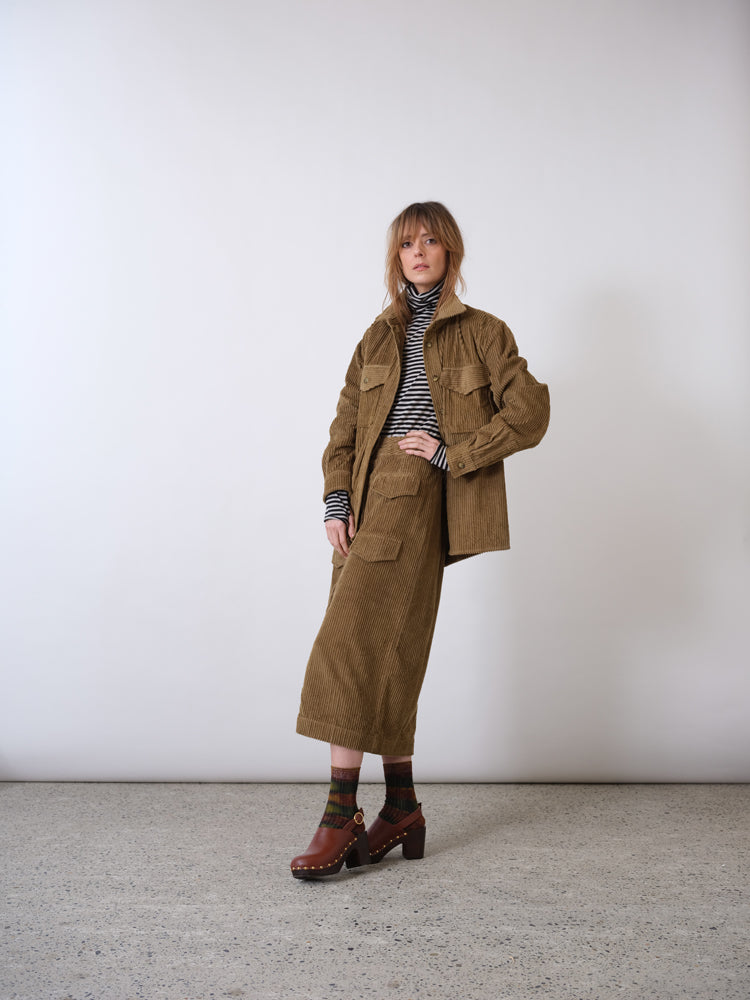 Brown Corduroy Barbara Overshirt