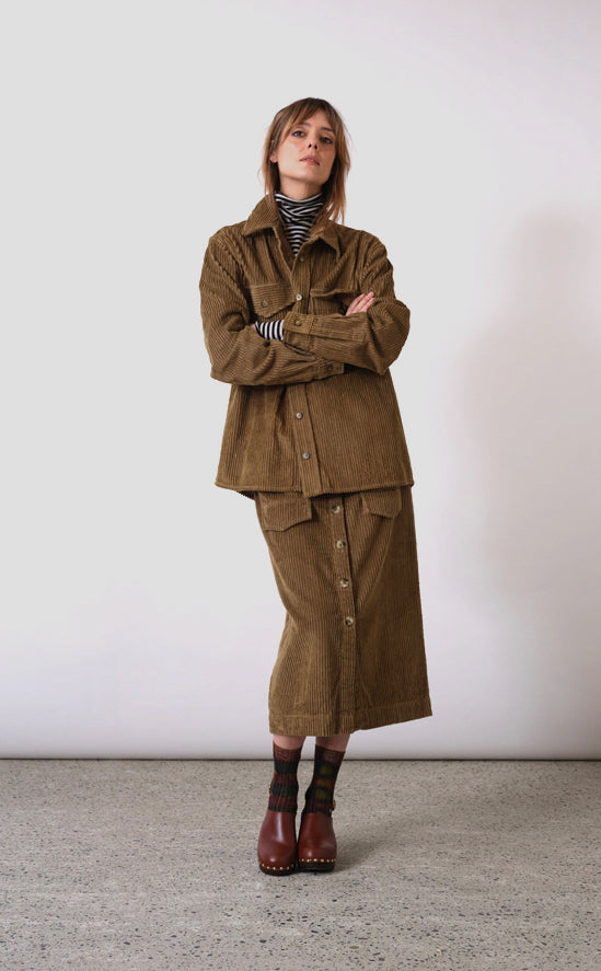 Brown Corduroy Barbara Overshirt