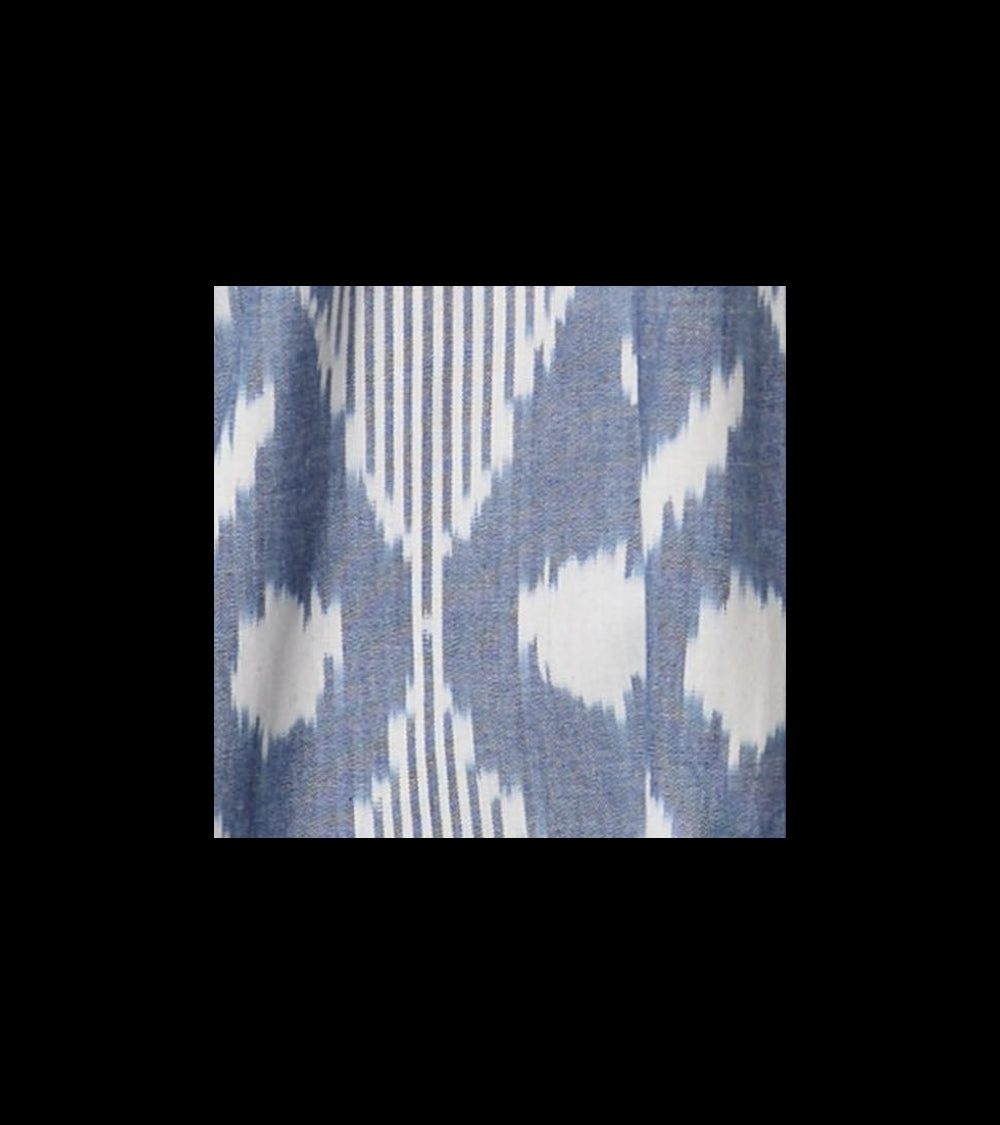 Blouse ikat bleu Satnam