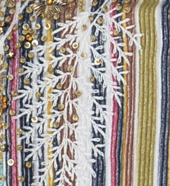 Sur-chemise brodée en velours côtelé Corduroy
