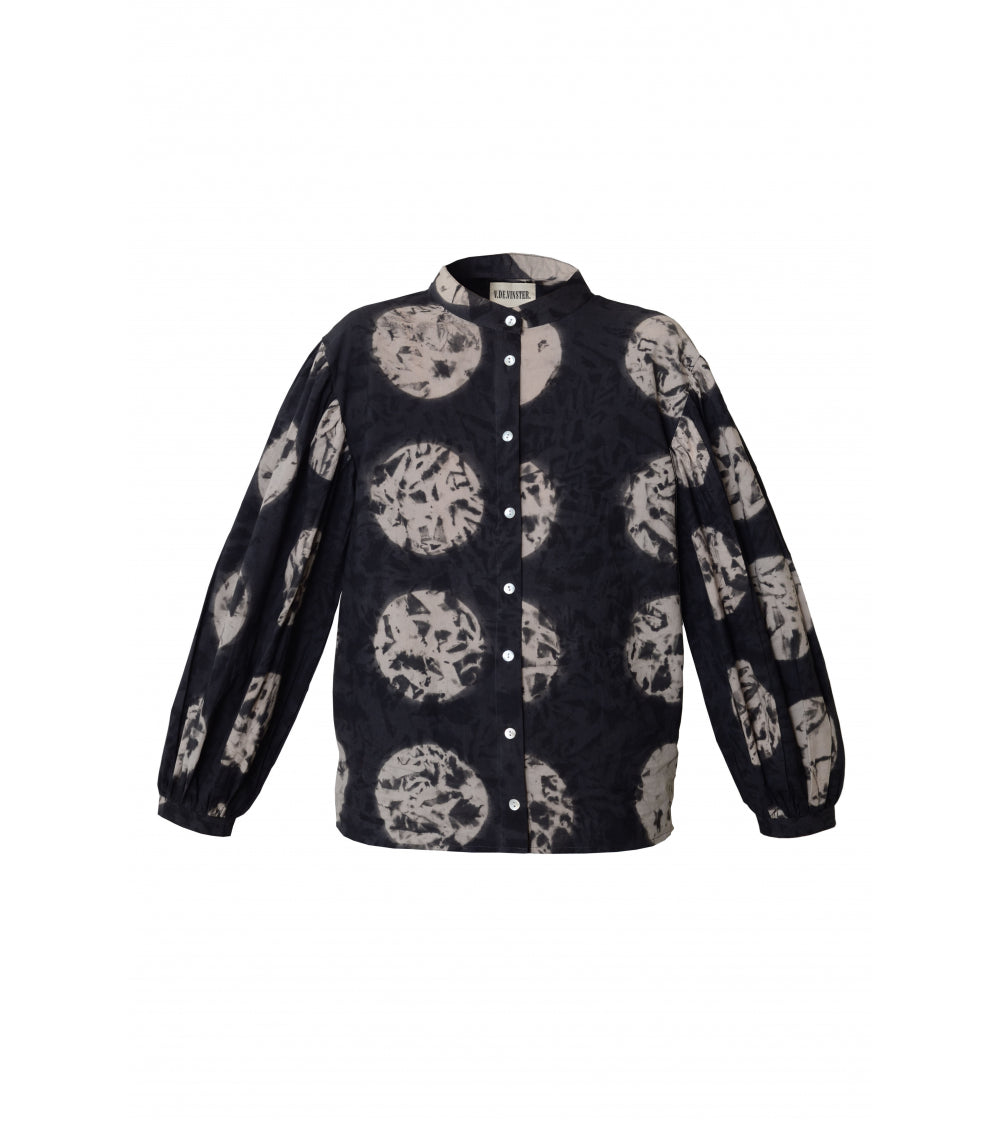 Soufiane black tie and dye shirt