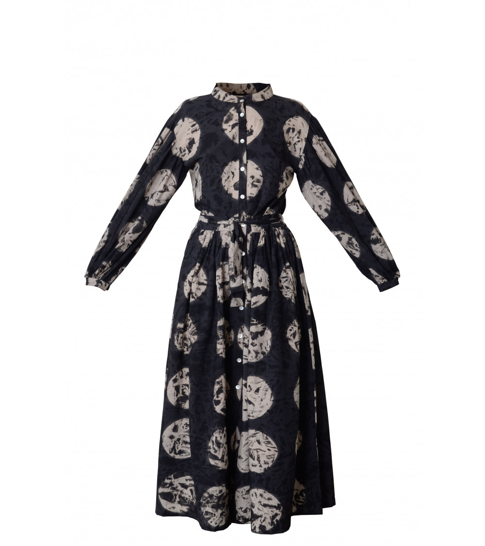 Soufiane black tie and dye long dress