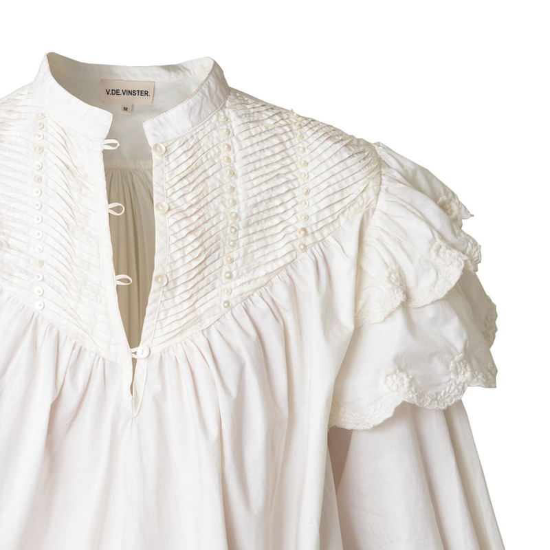 Chloé white ruffled short dress