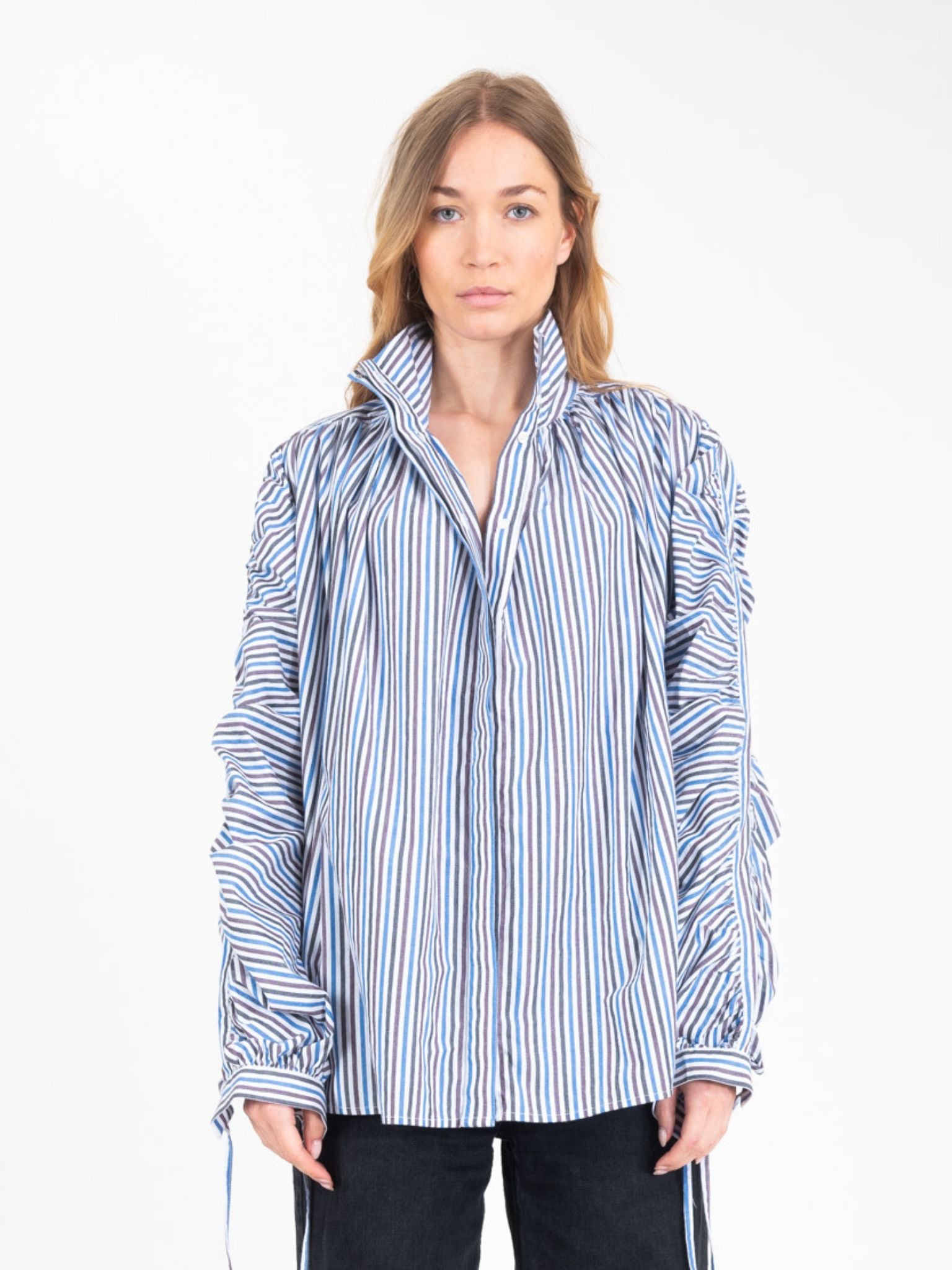 Joy blue striped shirt