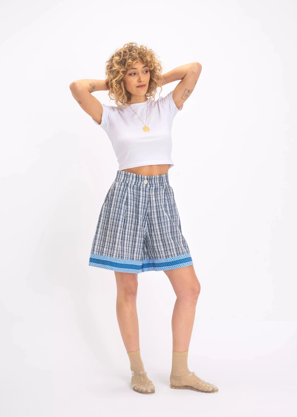 v de vinster short bleu 