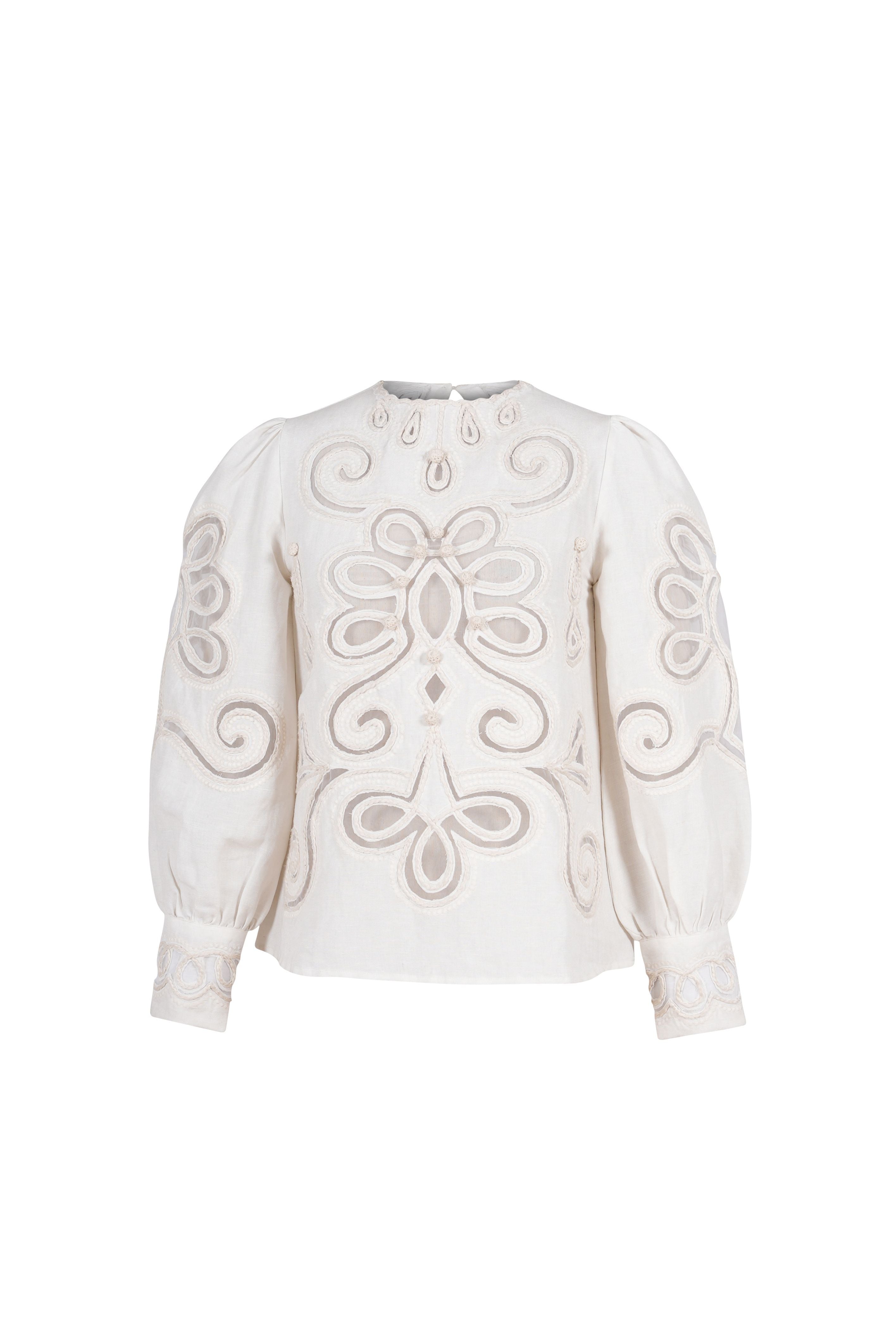 Blouse blanche en dentelle CARE