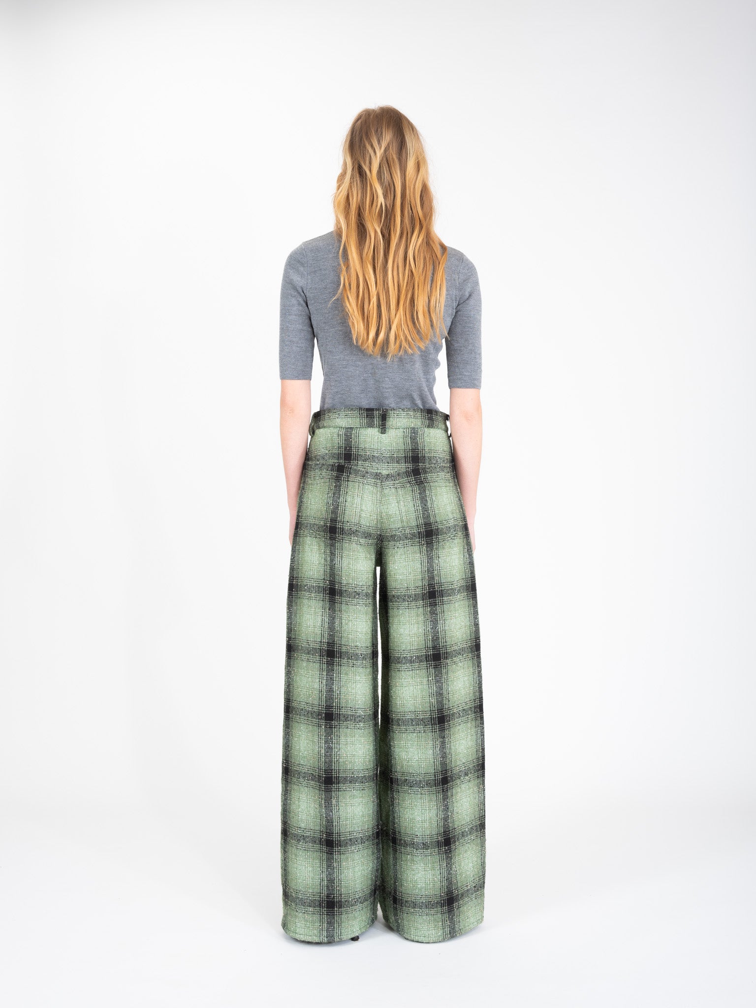 FREE Green Checked Tweed Pants