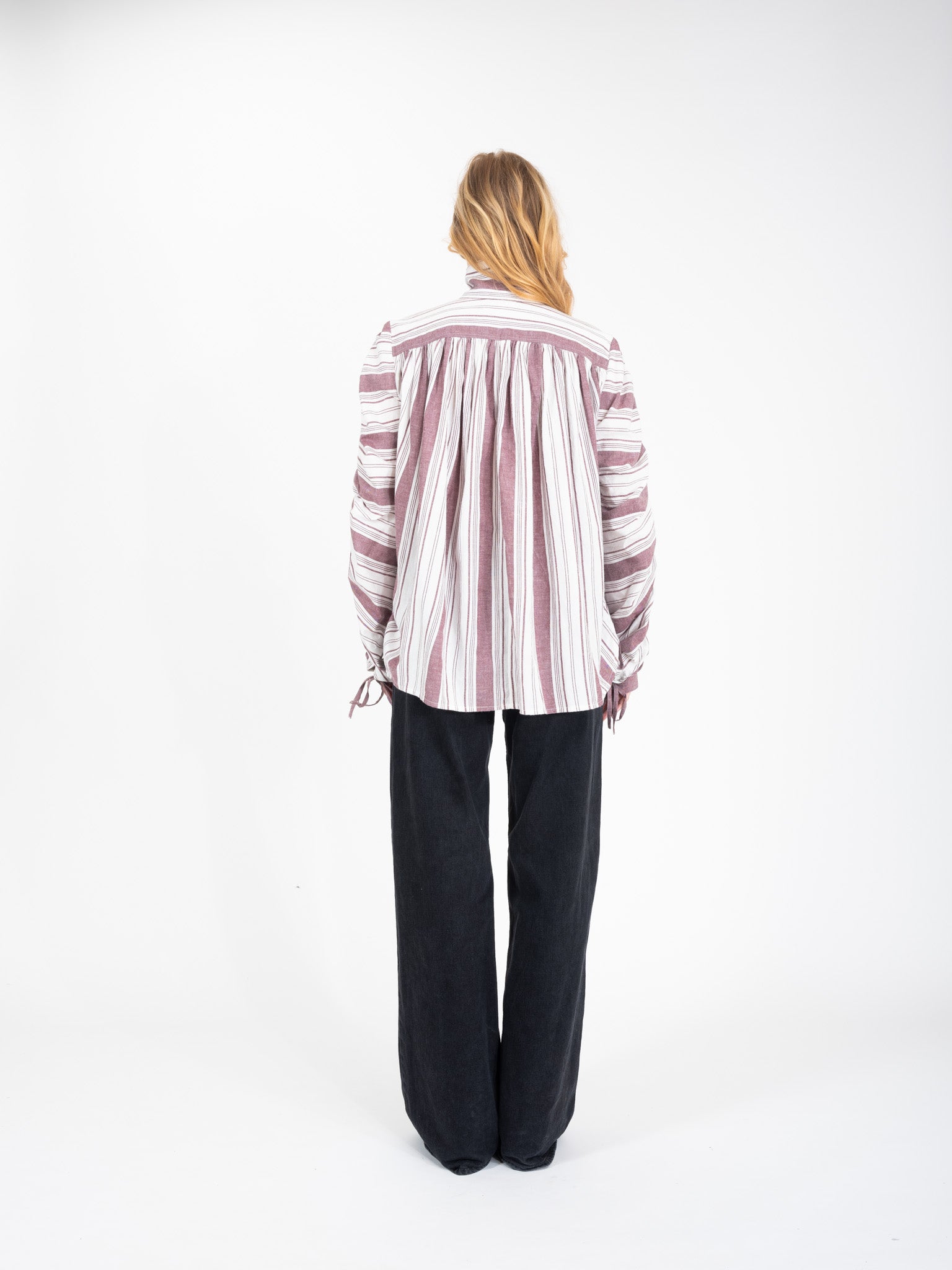 JOY wine striped shirt