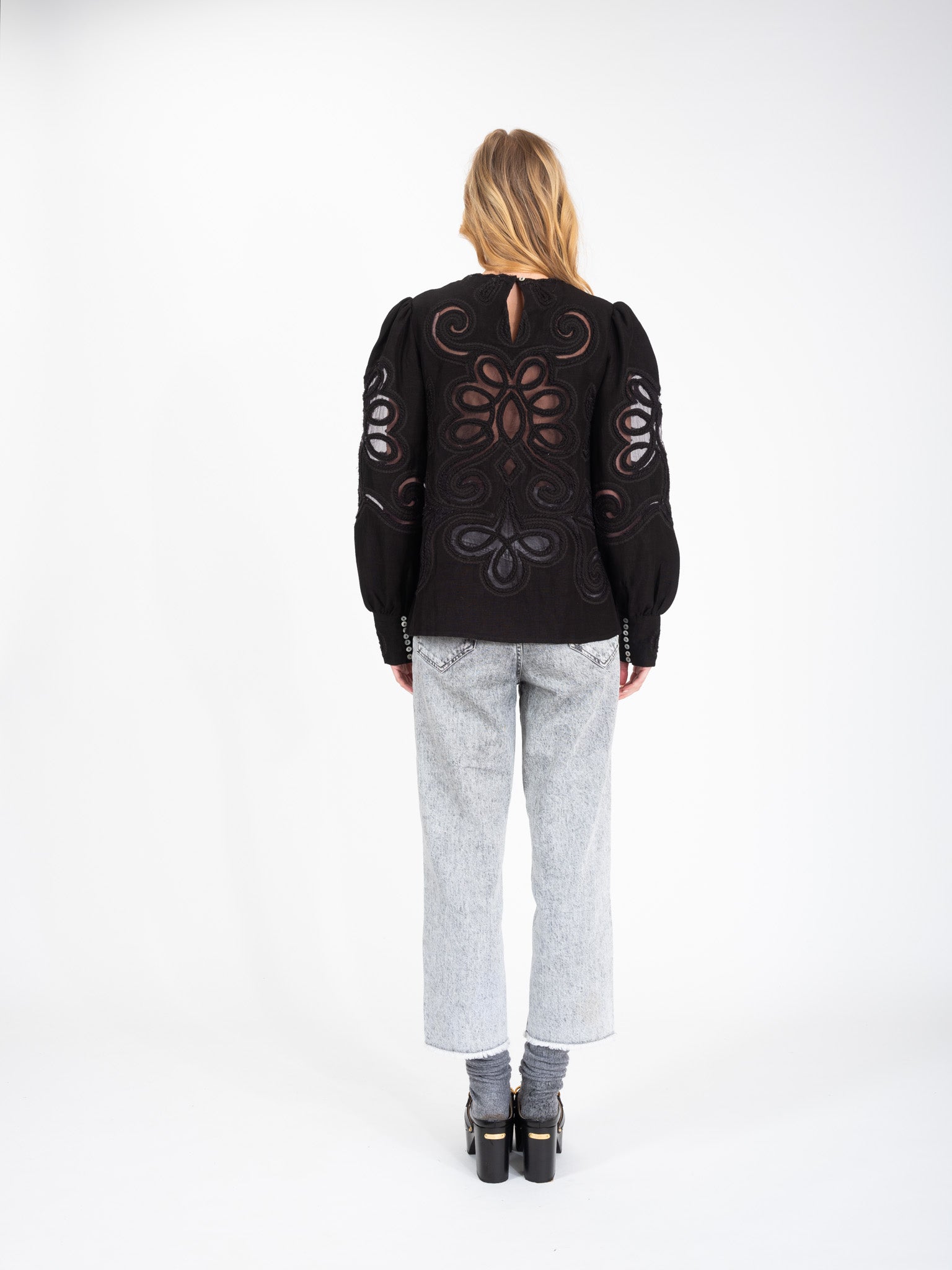 CARE black lace blouse