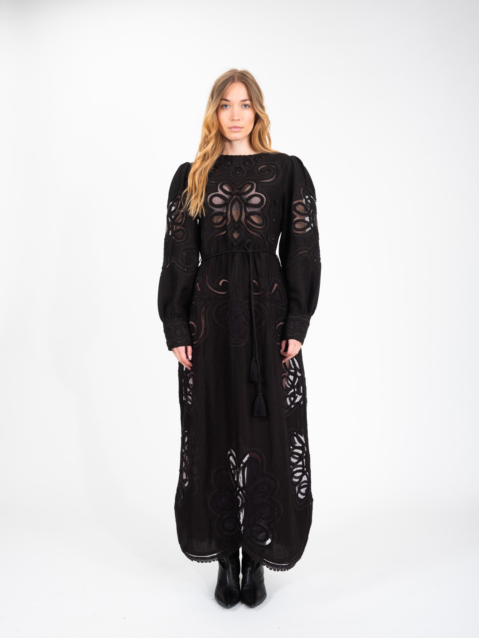 Care black lace dress