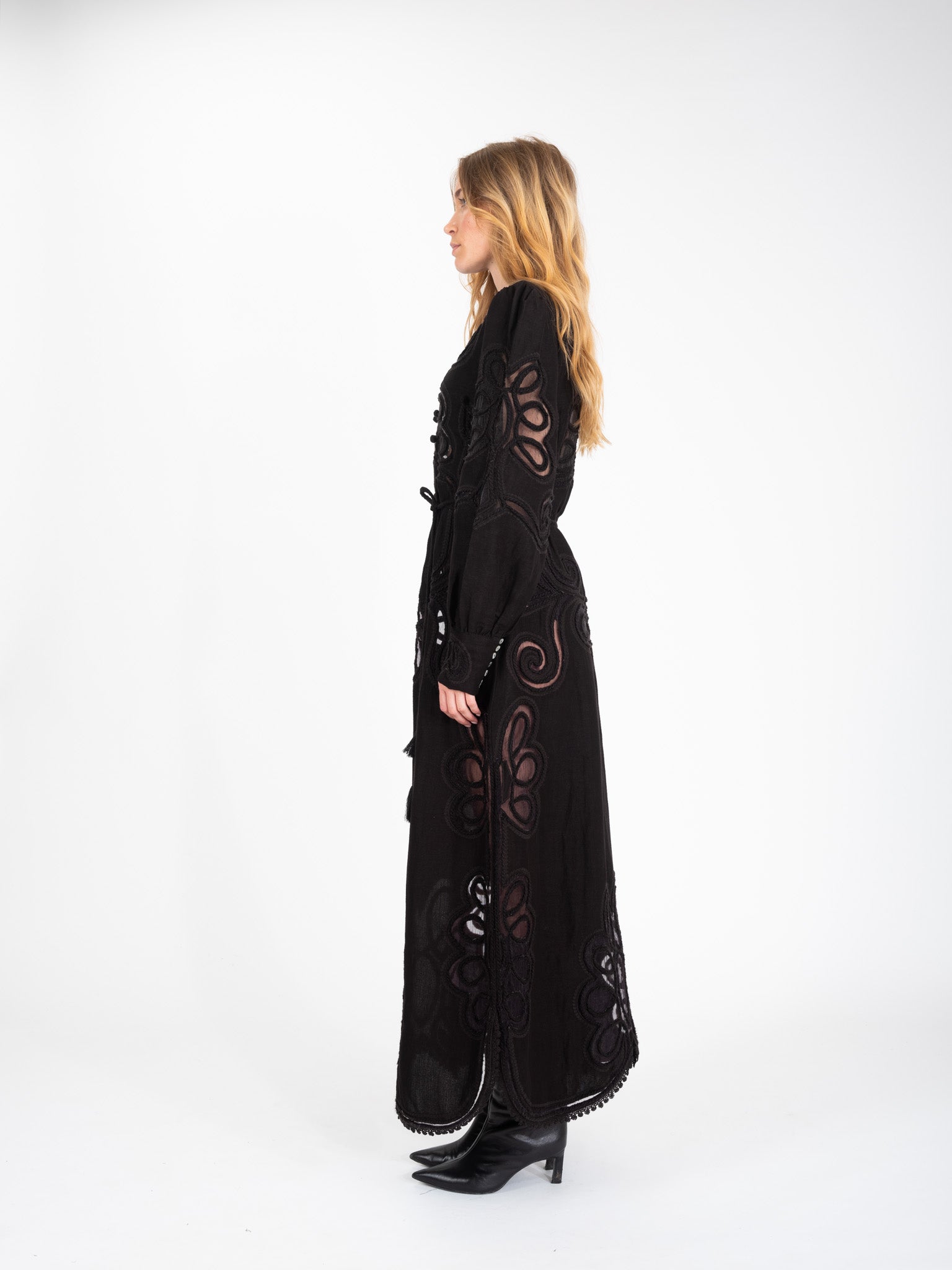 Care black lace dress