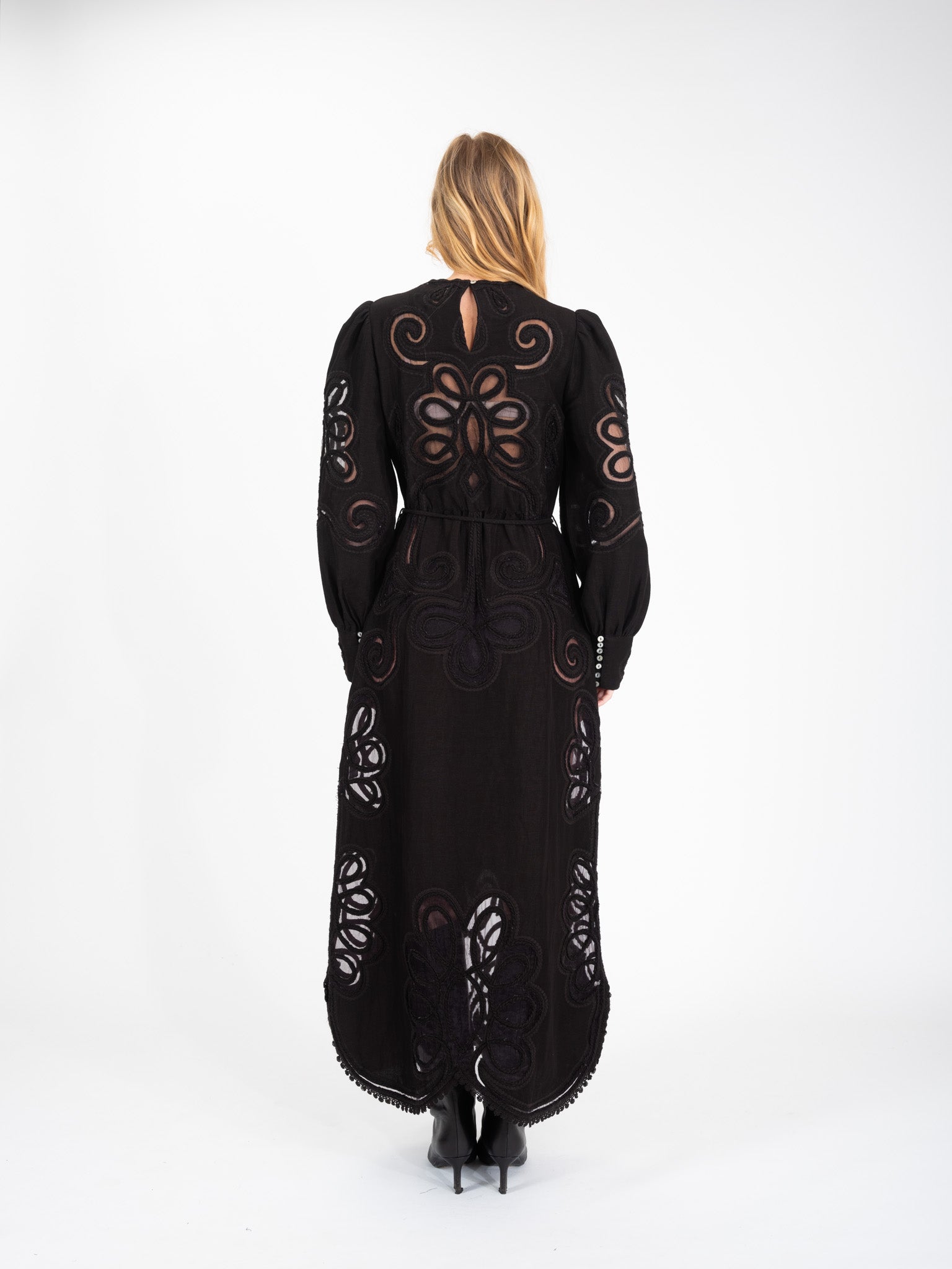 Care black lace dress