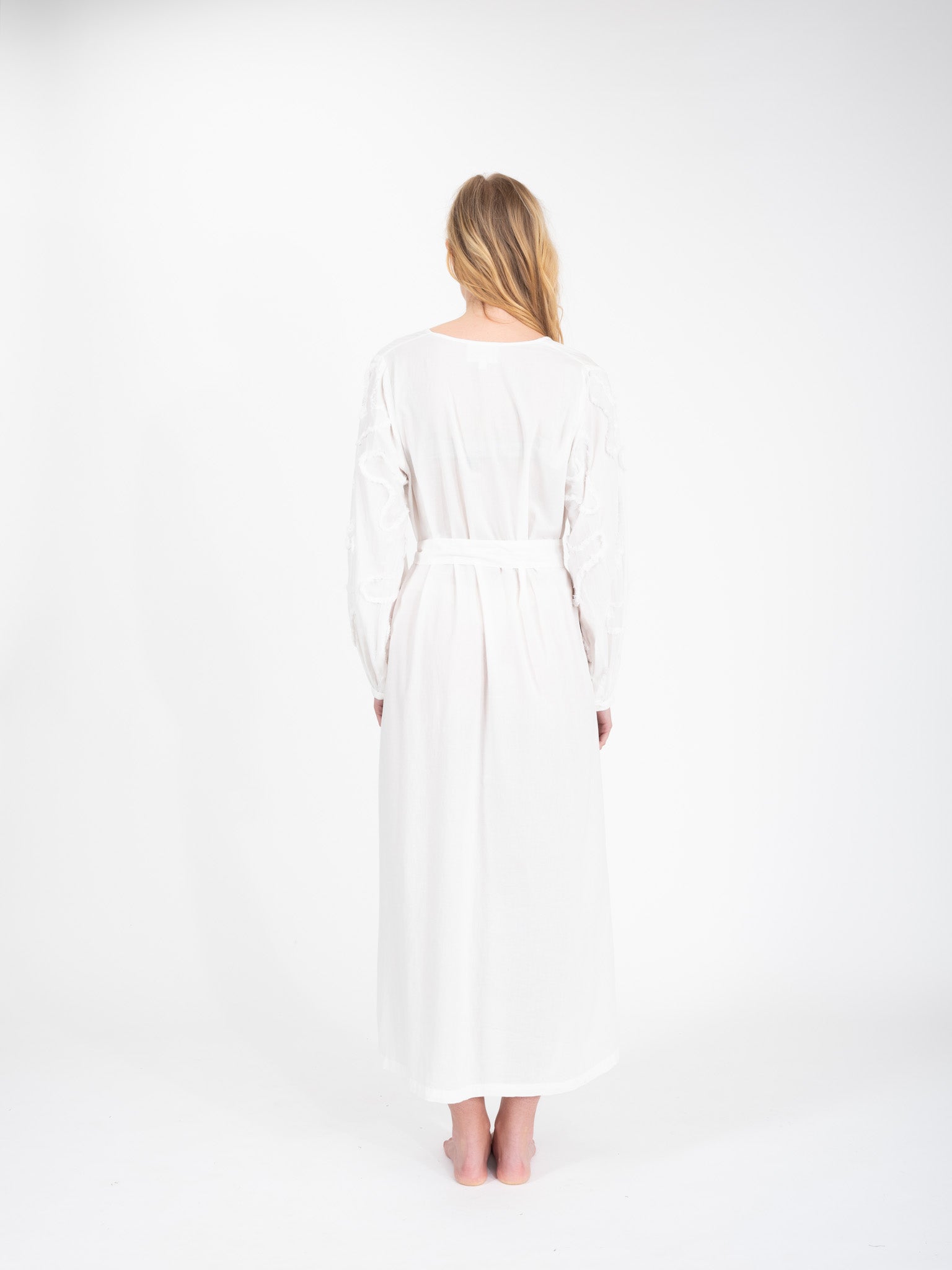 Satya white embroidered long dress