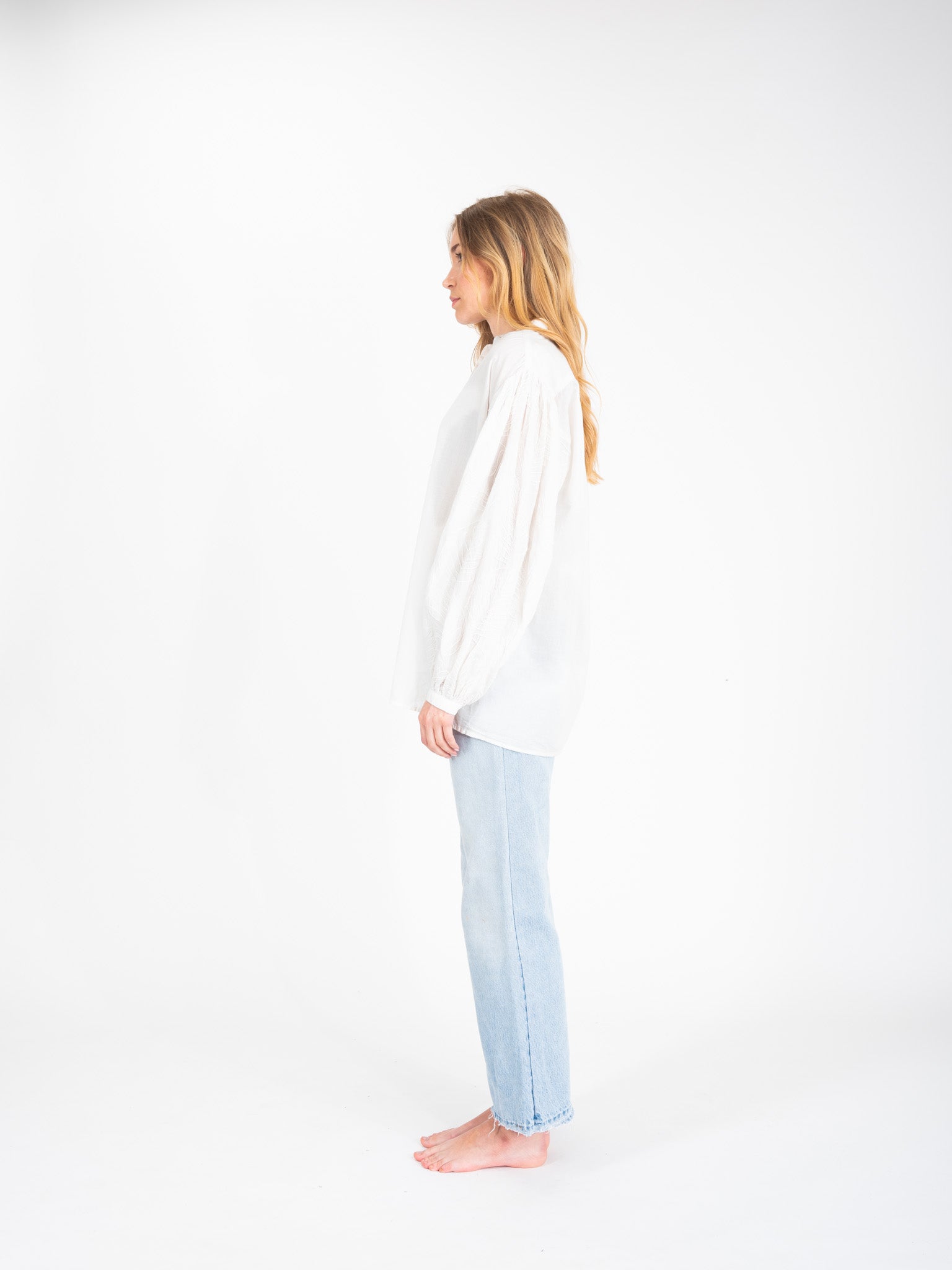 Océane embroidered white blouse