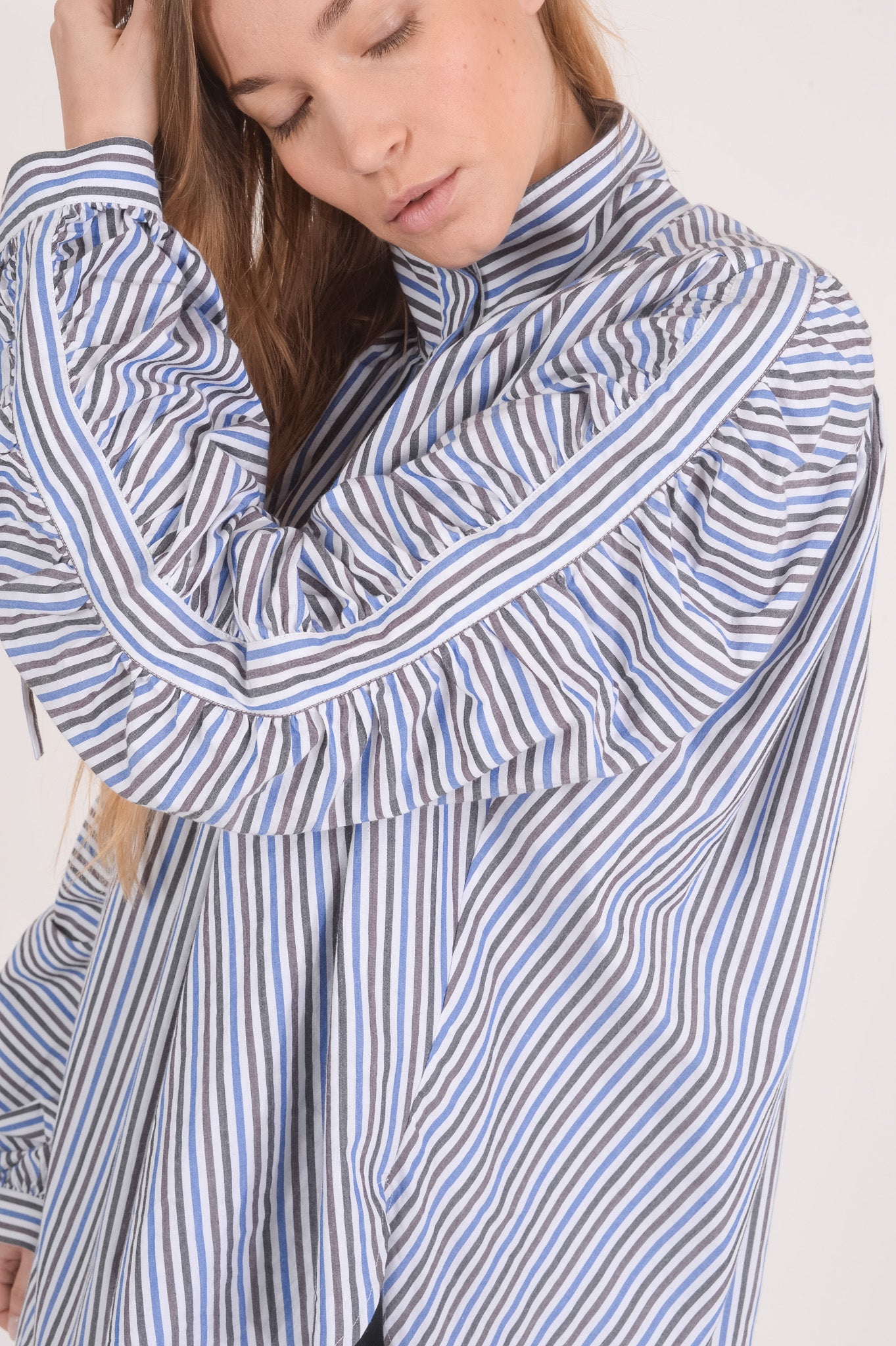 JOY blue striped shirt