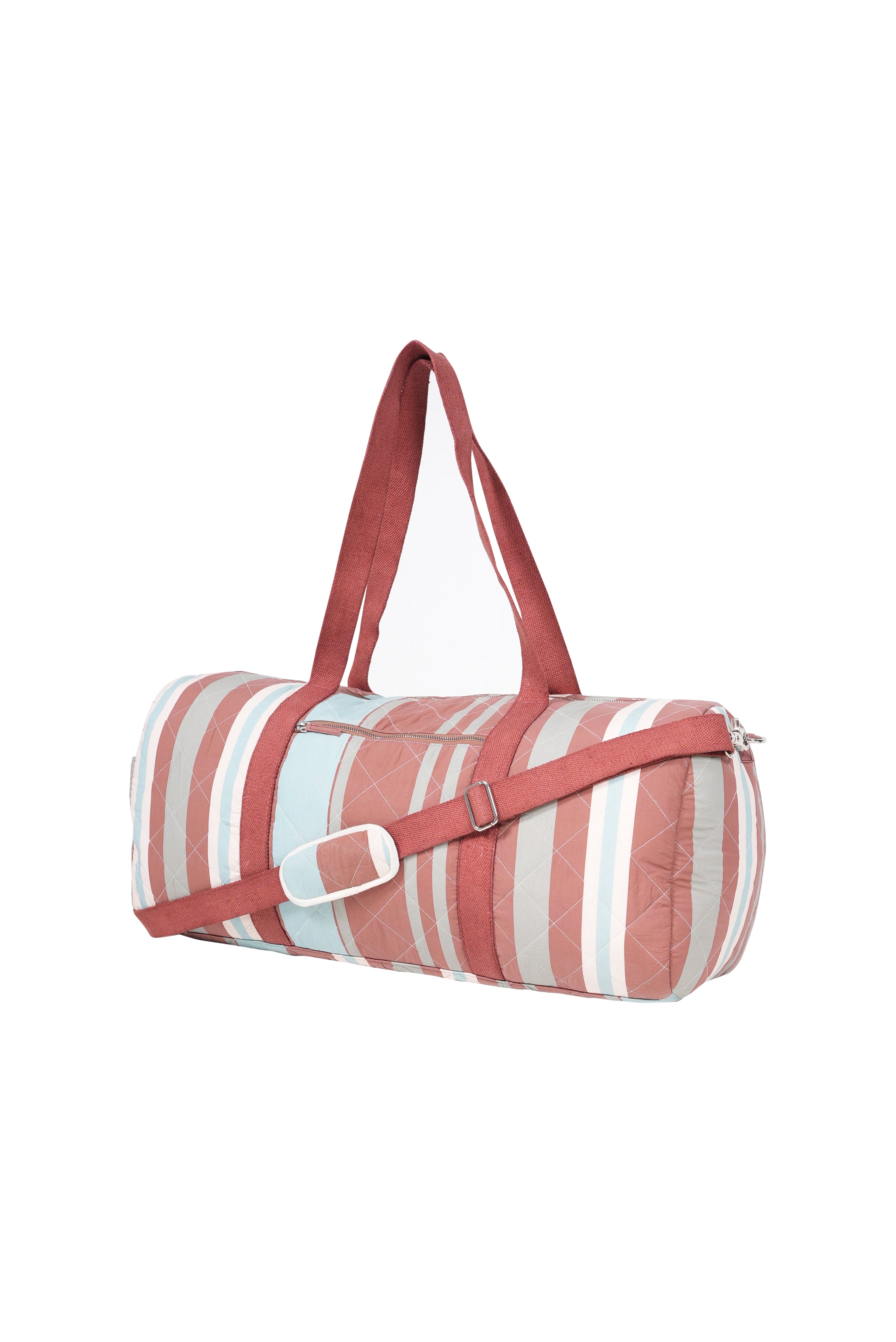 Happy Blue Striped Travel Bag