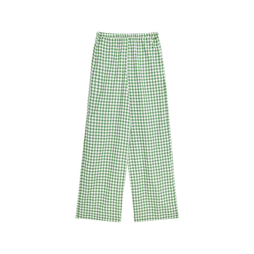 Khadi burgundy gingham pants