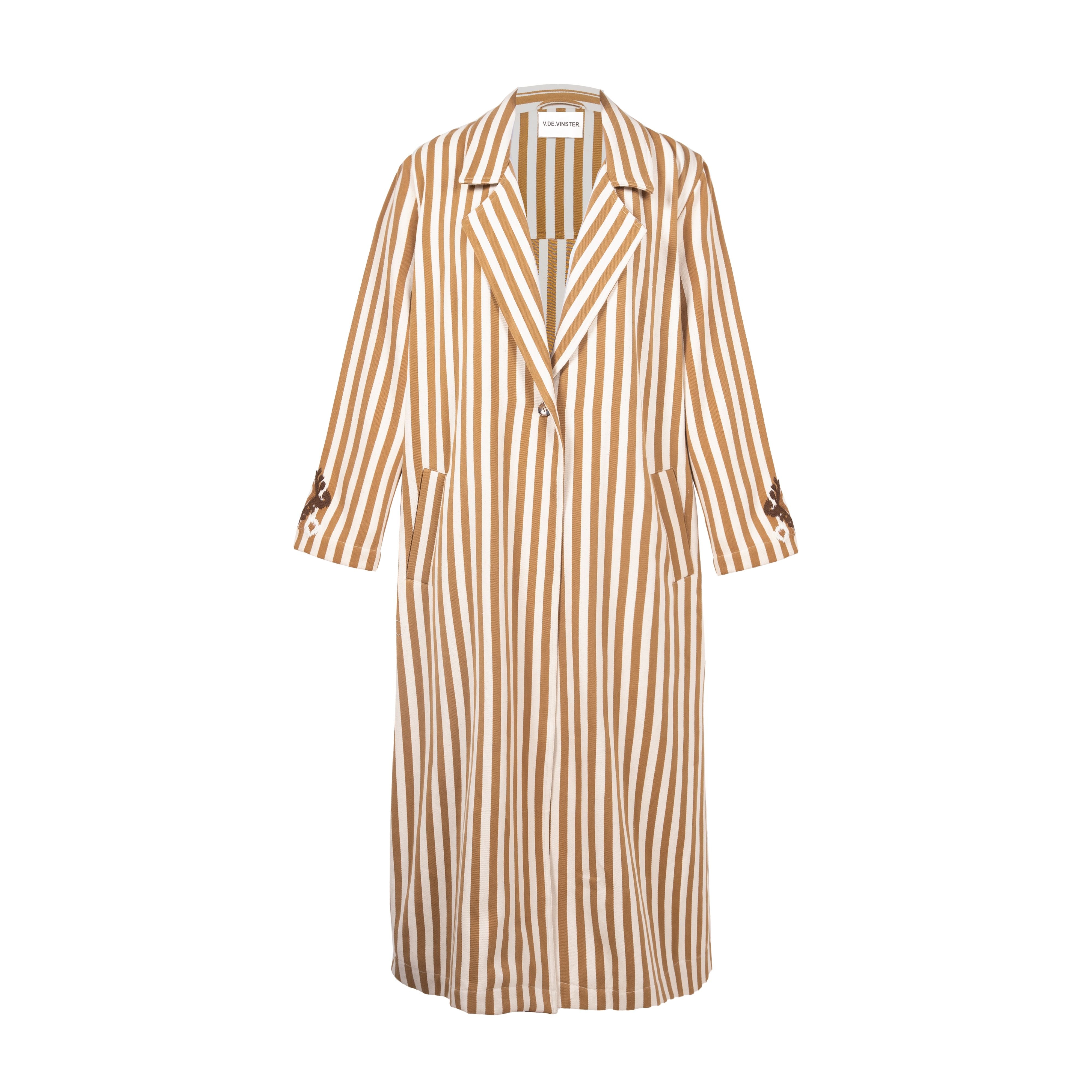 Trench rayé beige MANON