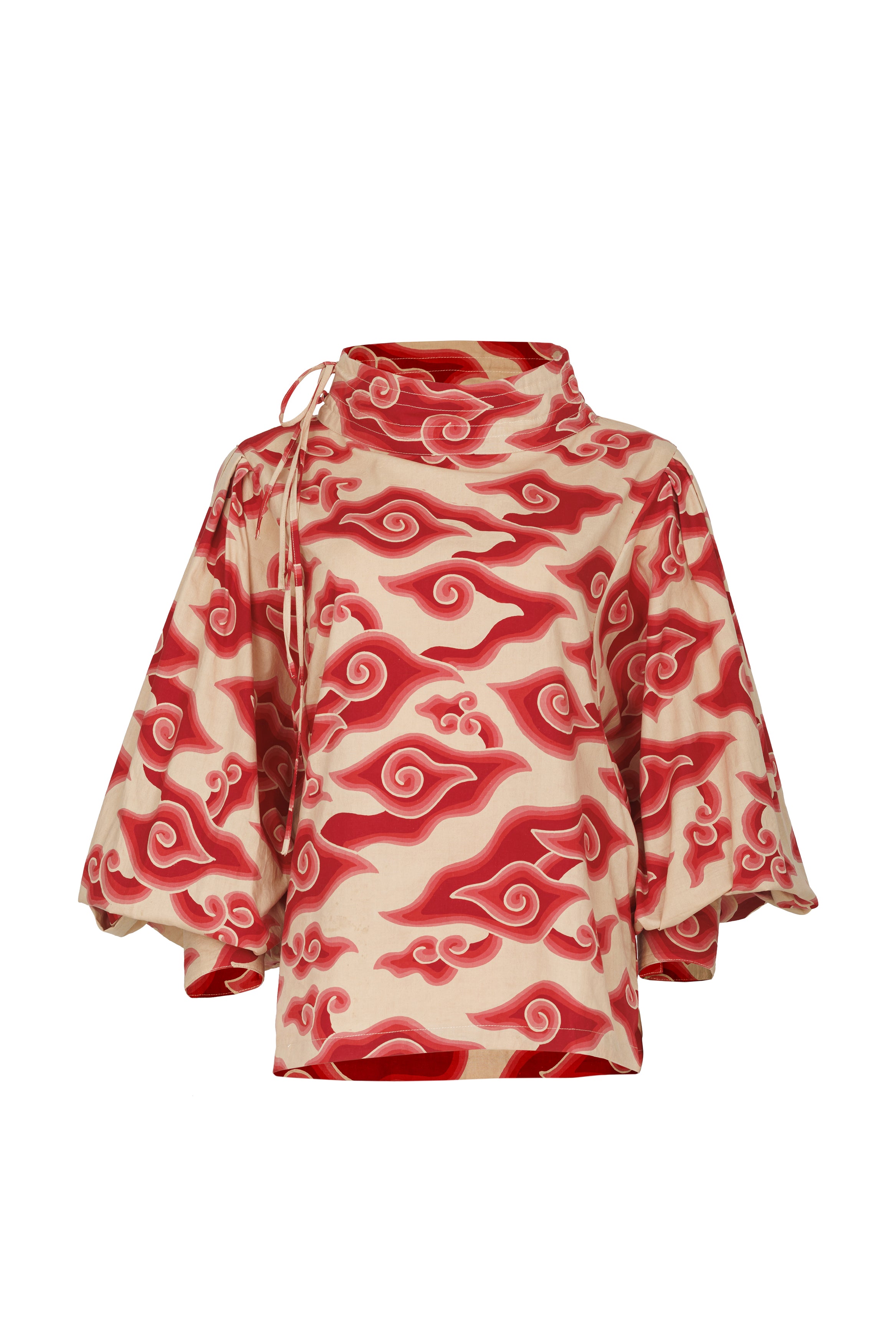 NATURE red printed blouse