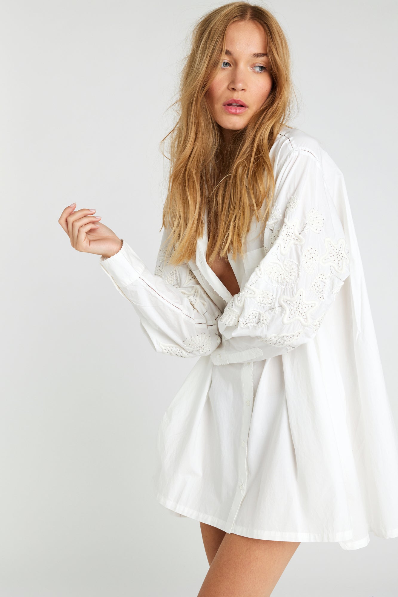 Ogaan embroidered white shirt