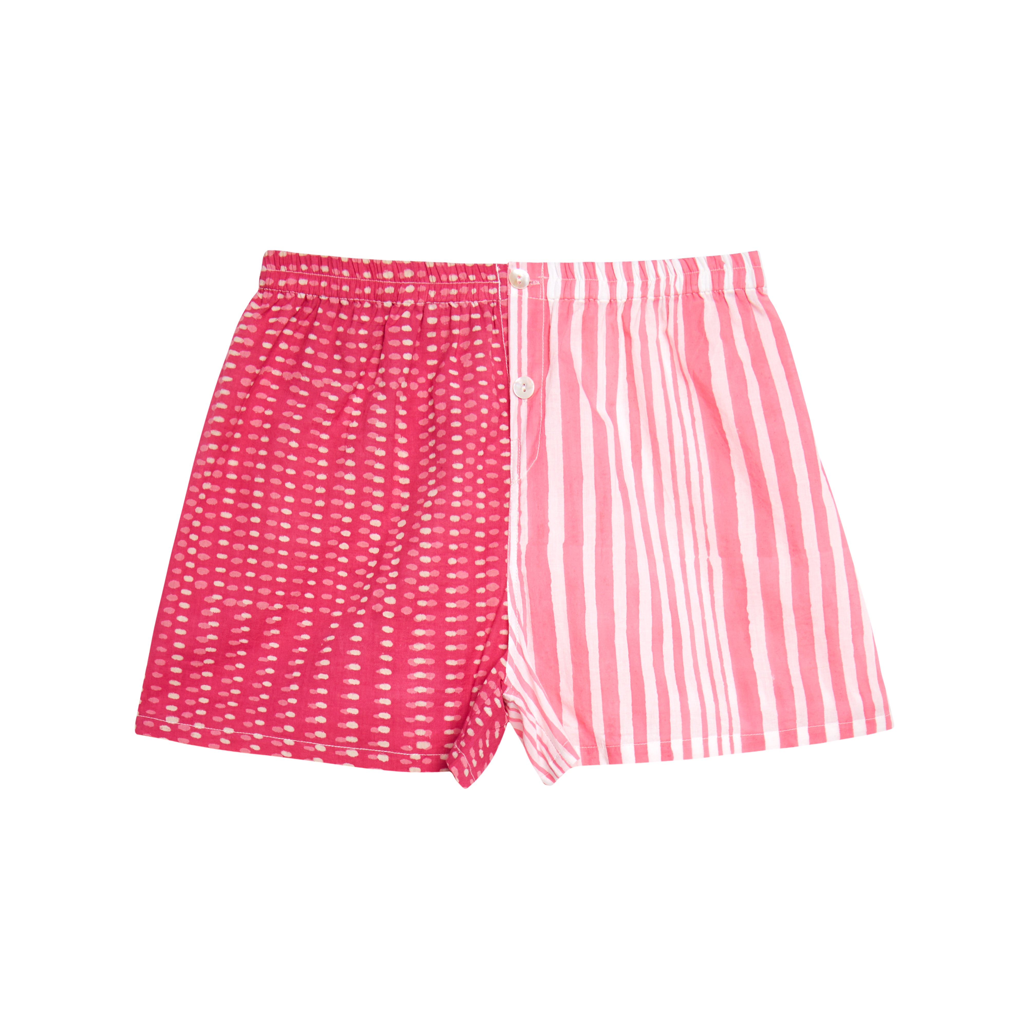 Shiva Pink Striped Shorts