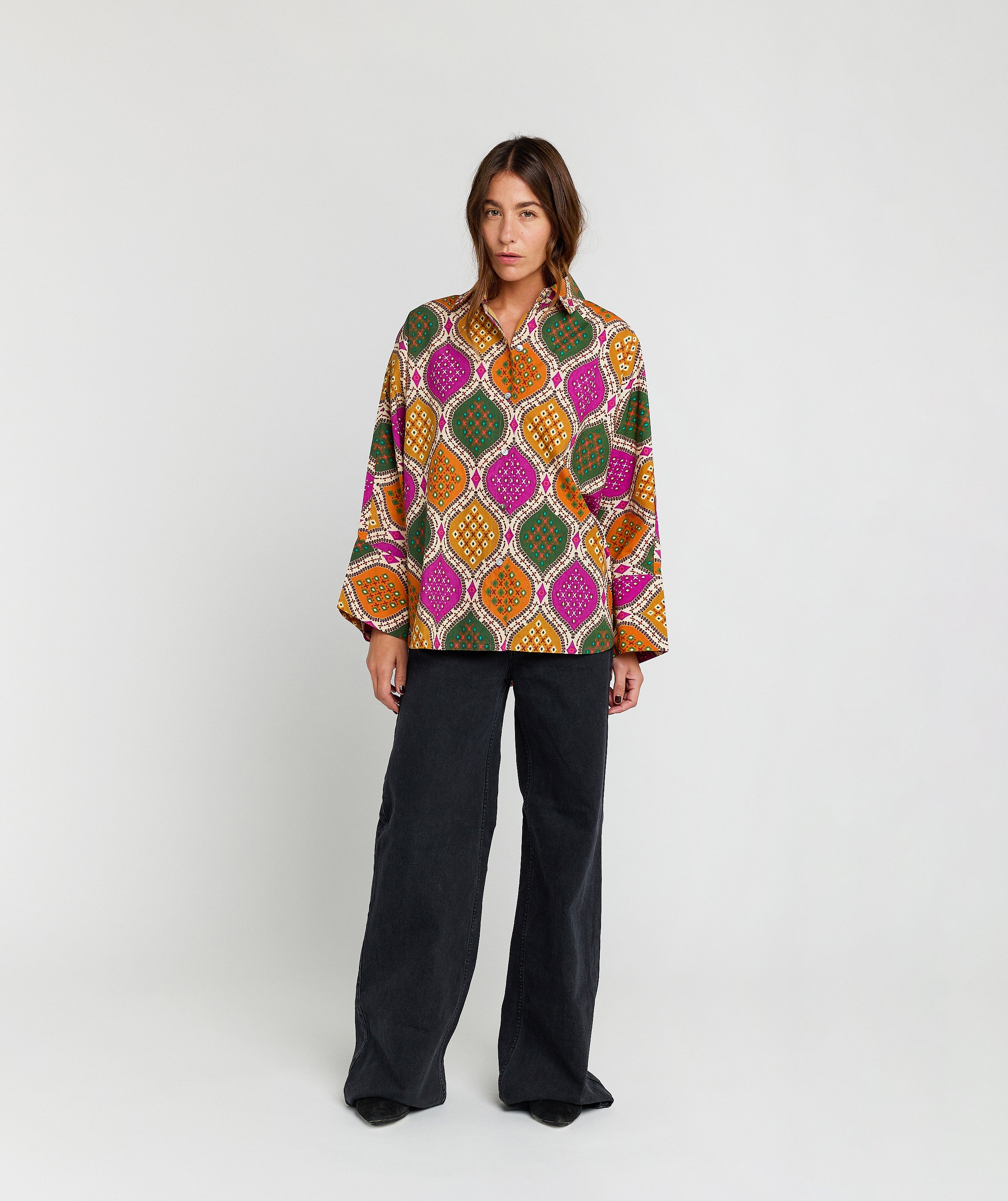 TRUST multi-color printed shirt