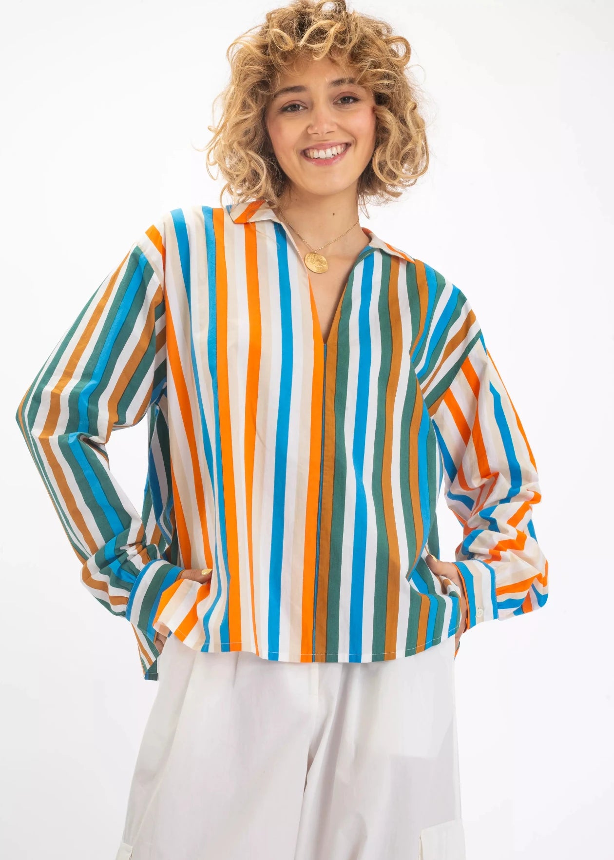 BLOUSE RAYÉE VANI V DE VINSTER