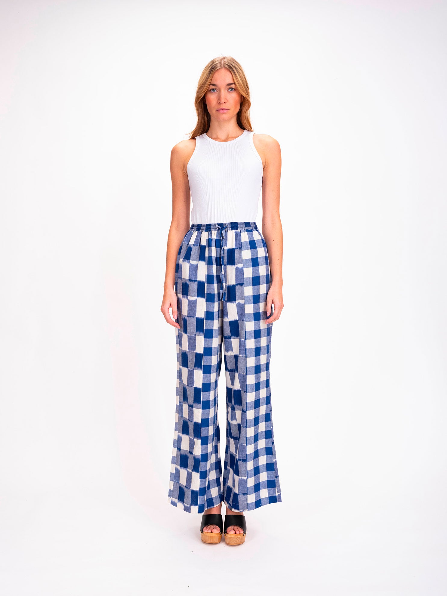 Dilli Blue Check Trousers