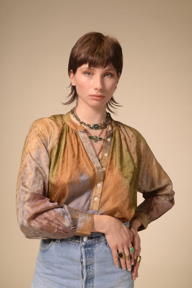 Varasani multicolor silk blouse