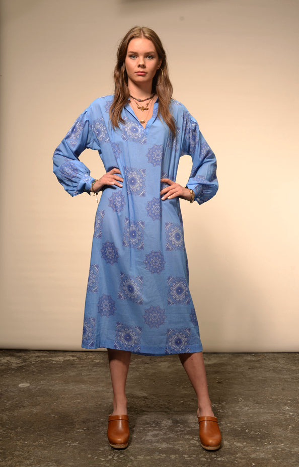 Kali mandala blue dress