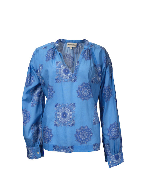 Kali mandala blue blouse