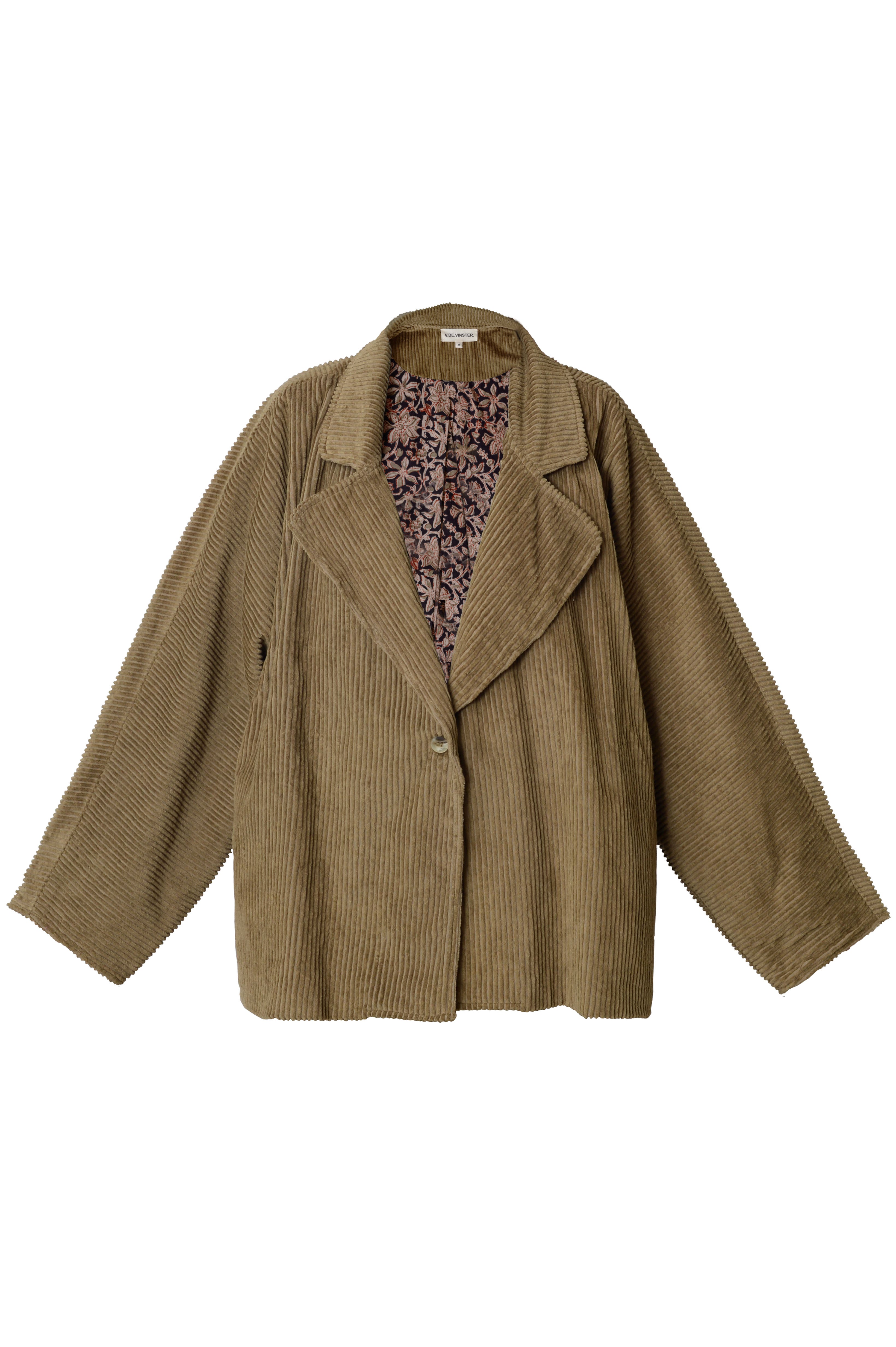 Barbara short brown corduroy jacket
