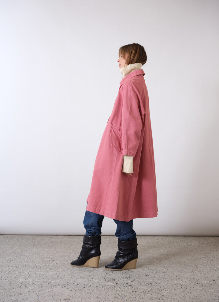 Blandine pink trench coat