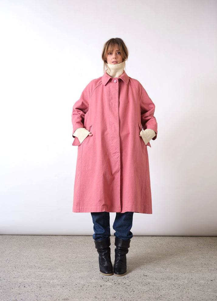 Blandine pink trench coat