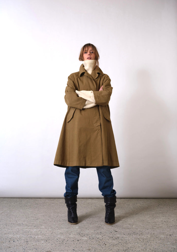 Blandine khaki trench coat
