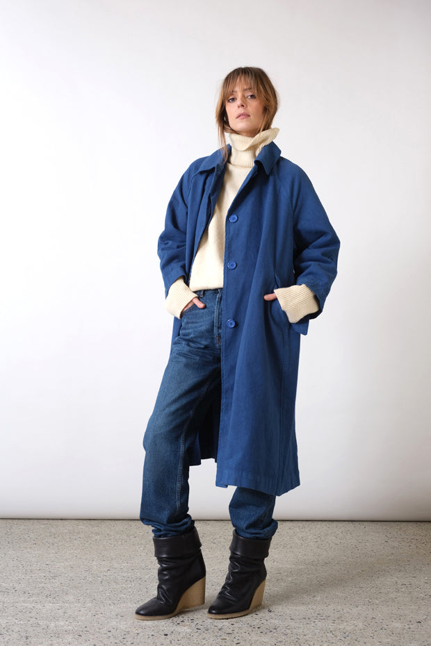 Blandine blue trench coat