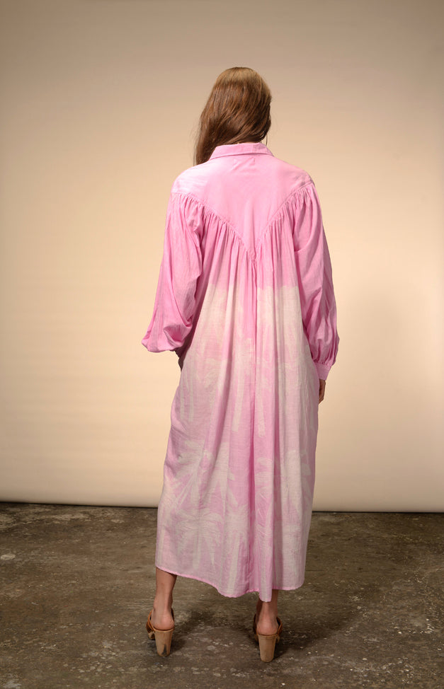 Robe longue tie and dye rose Palm