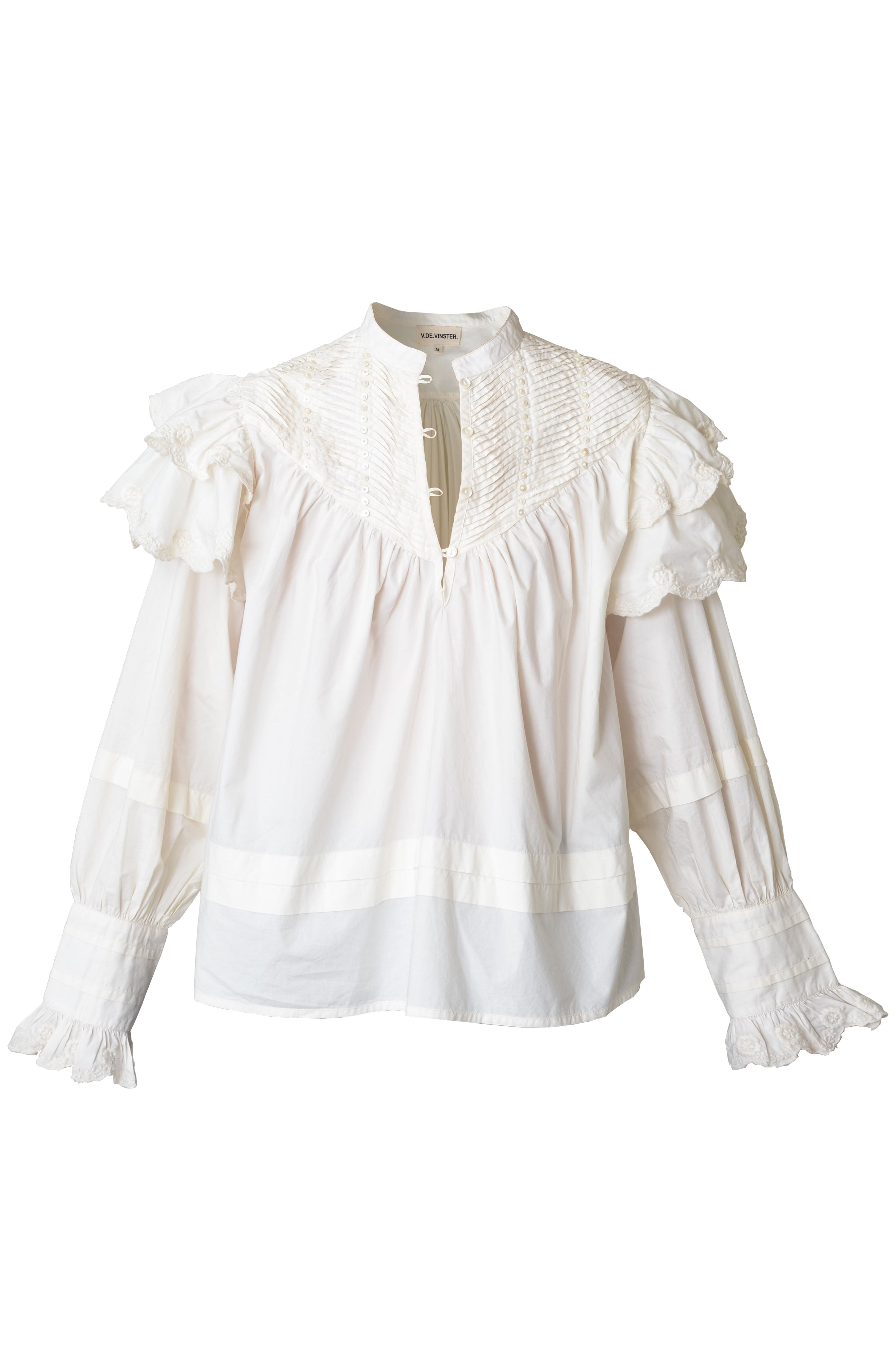 Chloé bohemian white ruffled blouse